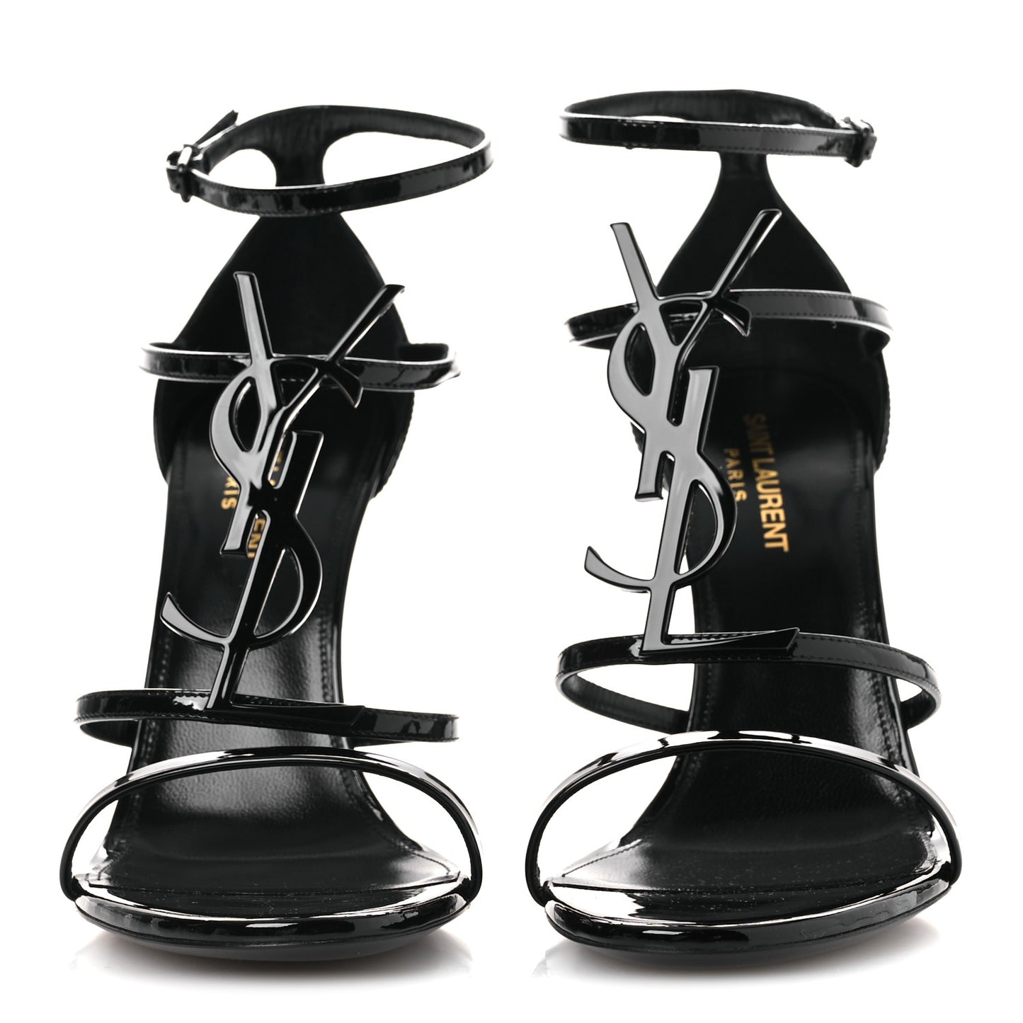 Vernice Chiffon 100 Ankle Strap Sandals 39.5 Black
