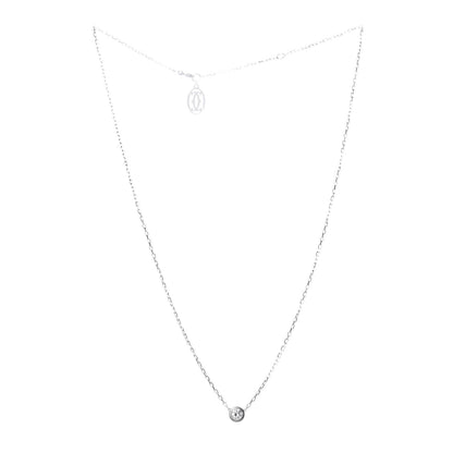 Cartier 18K White Gold Diamond LM D'Amour Pendant Necklace 3 of 7