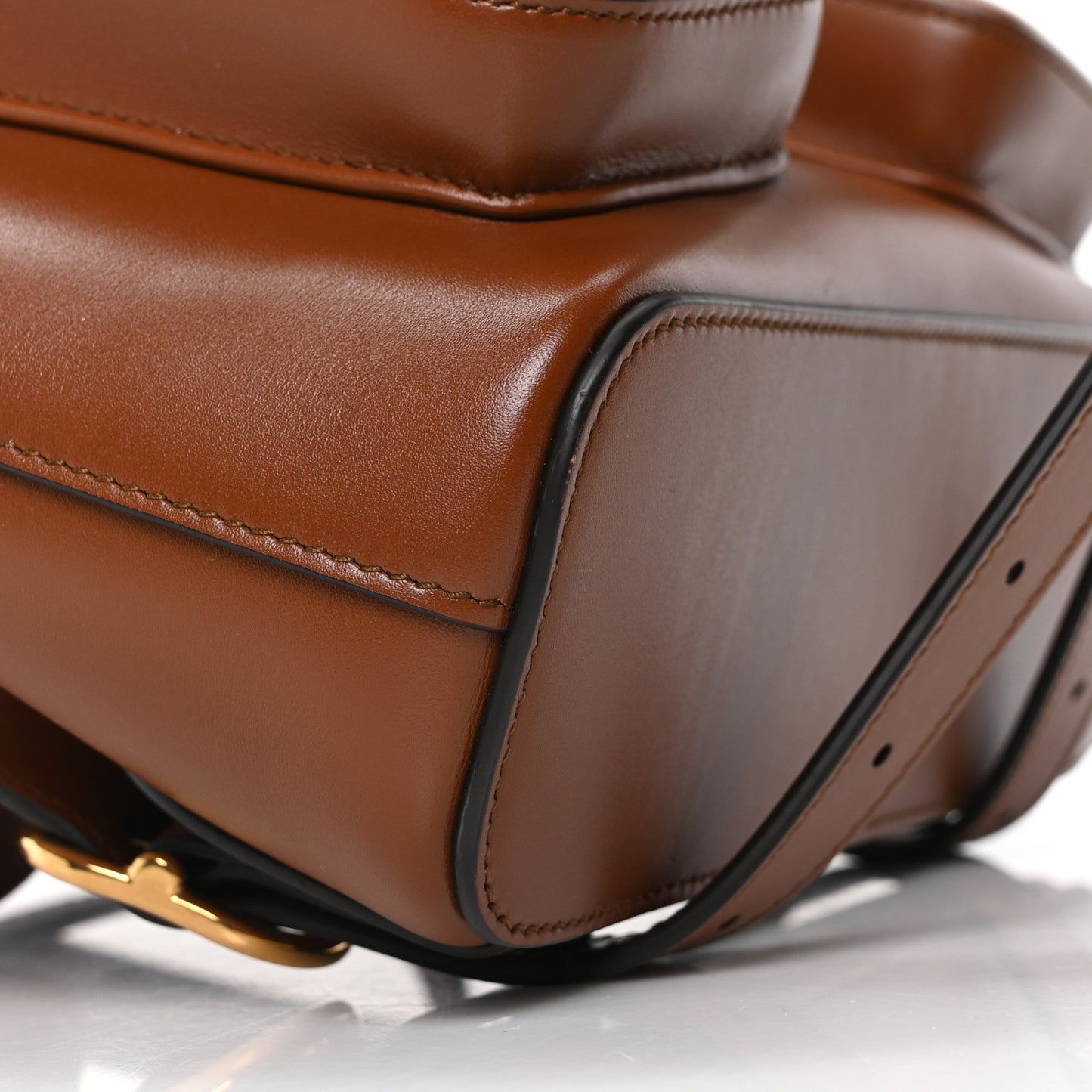 Calfskin Bamboo Backpack Brown