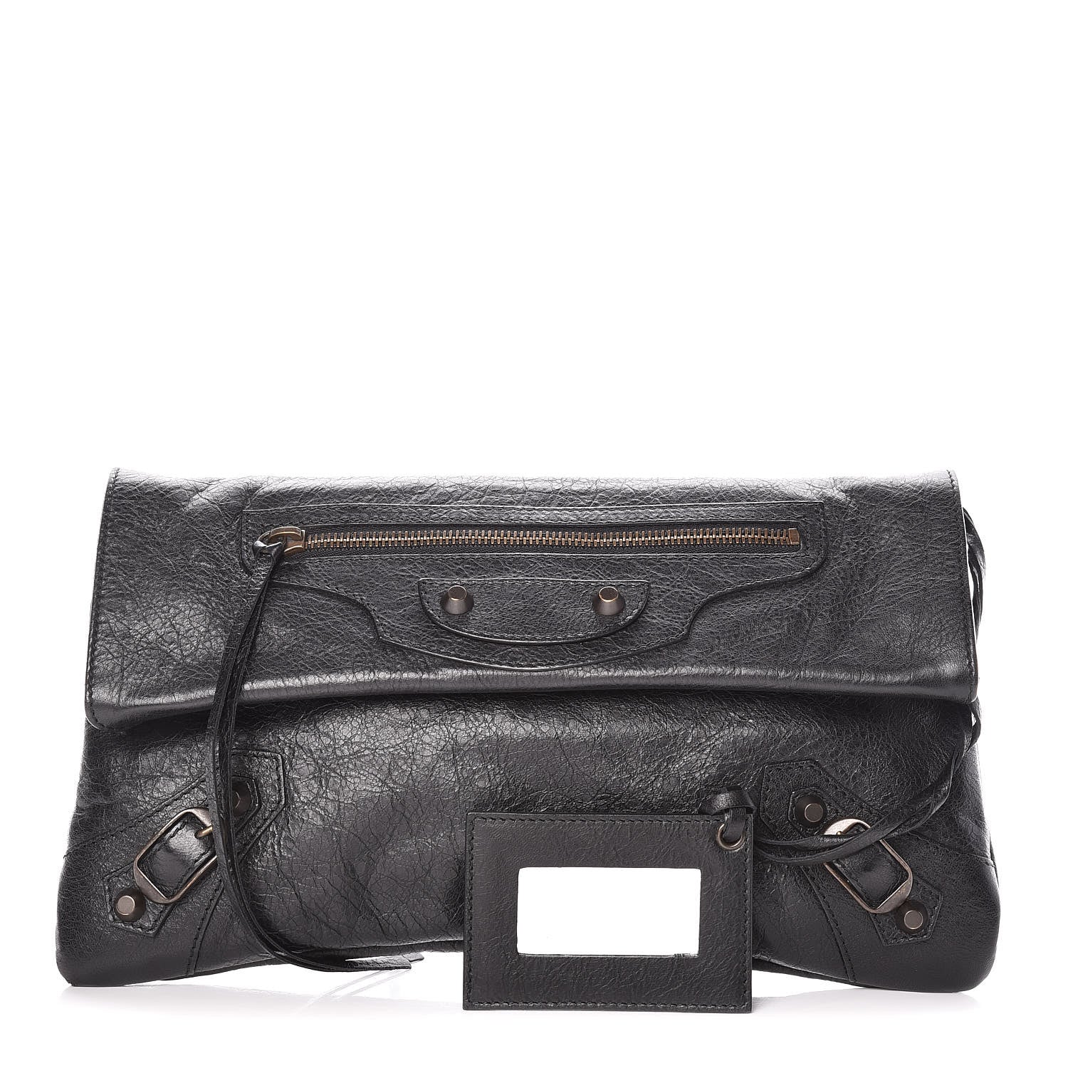 Balenciaga Agneau Classic Hardware Envelope Clutch Black 1 of 10