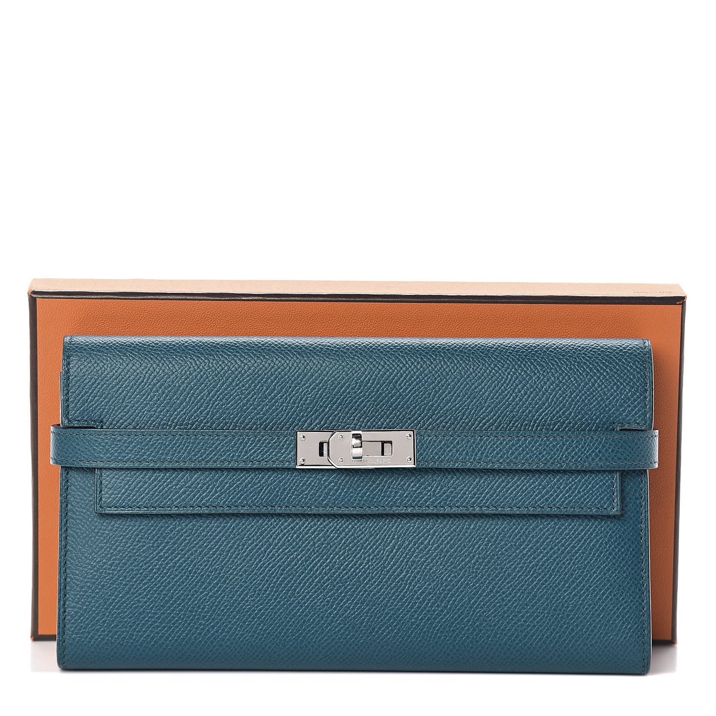 Epsom Kelly Longue Wallet Bleu Izmir
