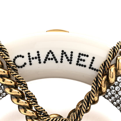 Chanel Resin Crystal Rescue Wheel Minaudière White 8 of 12