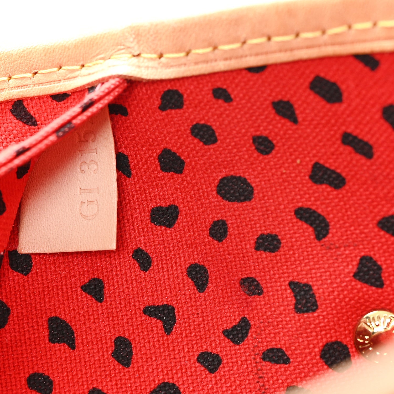 Louis Vuitton Monogram Kusama Waves Neverfull MM Red 7 of 12