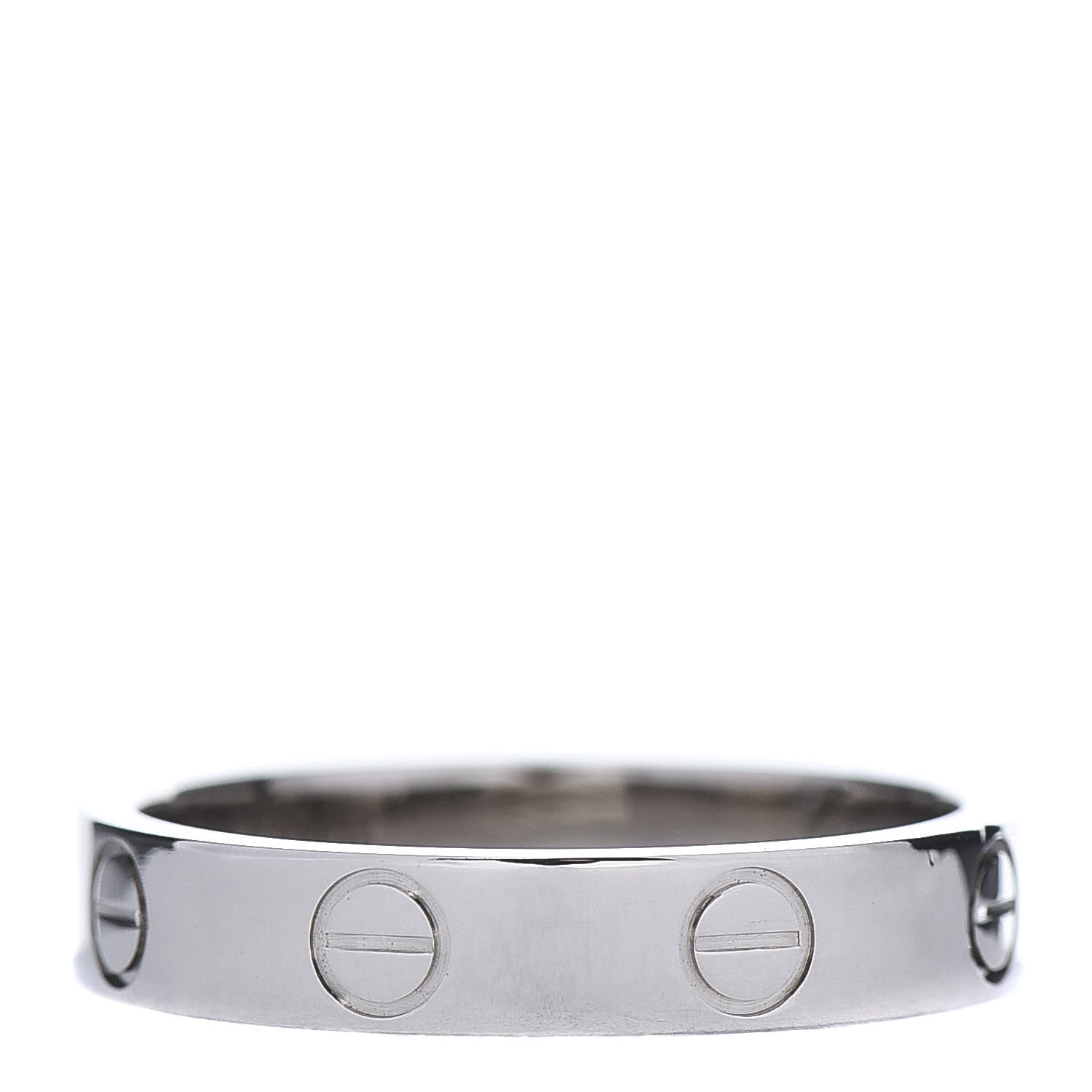 Cartier 18K White Gold 3.5mm LOVE Wedding Band Ring 51 5.75 3 of 4