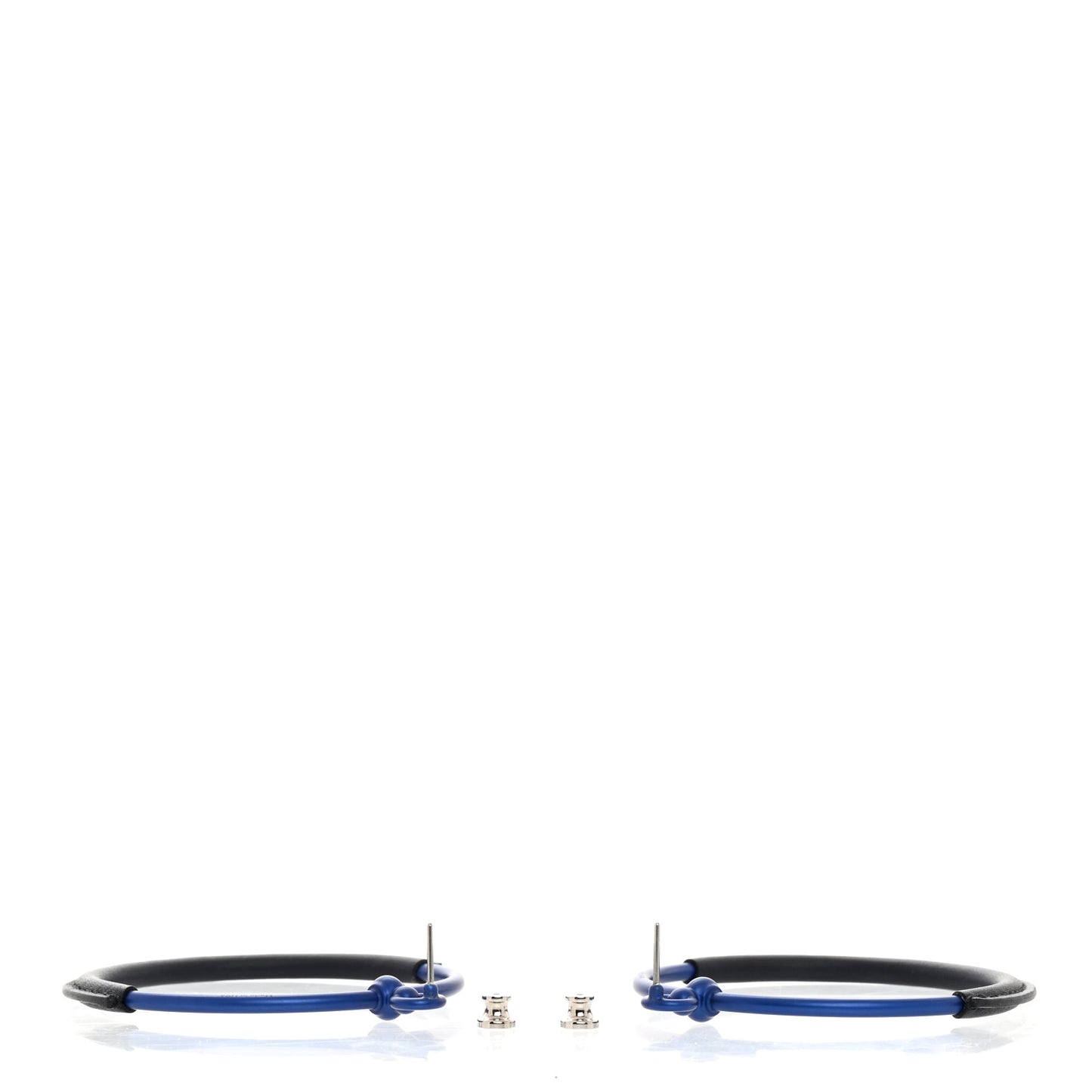 Aluminum Palladium Plated Swift Loop Earrings Bleu Black