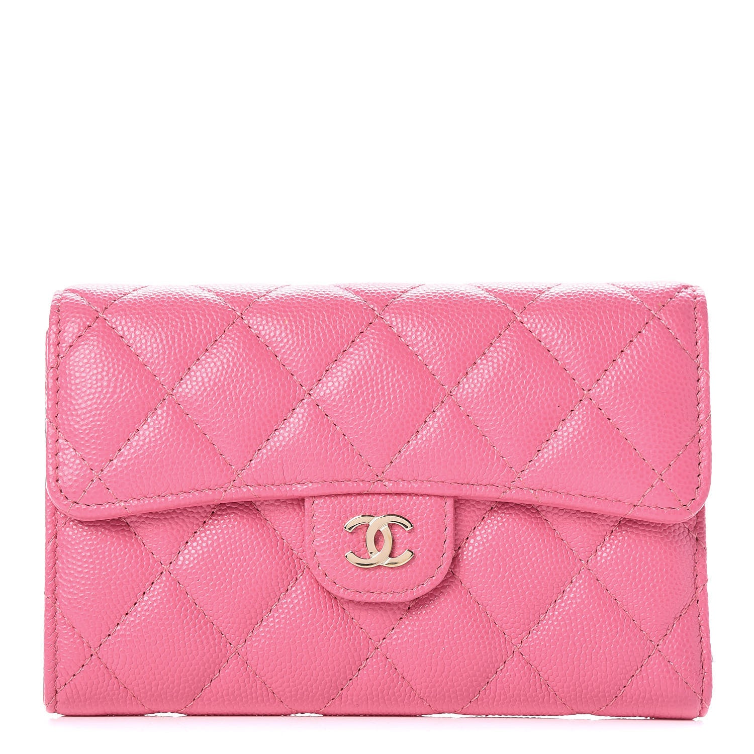 Chanel Caviar Quilted Medium Flap Wallet Pink 1 of 11