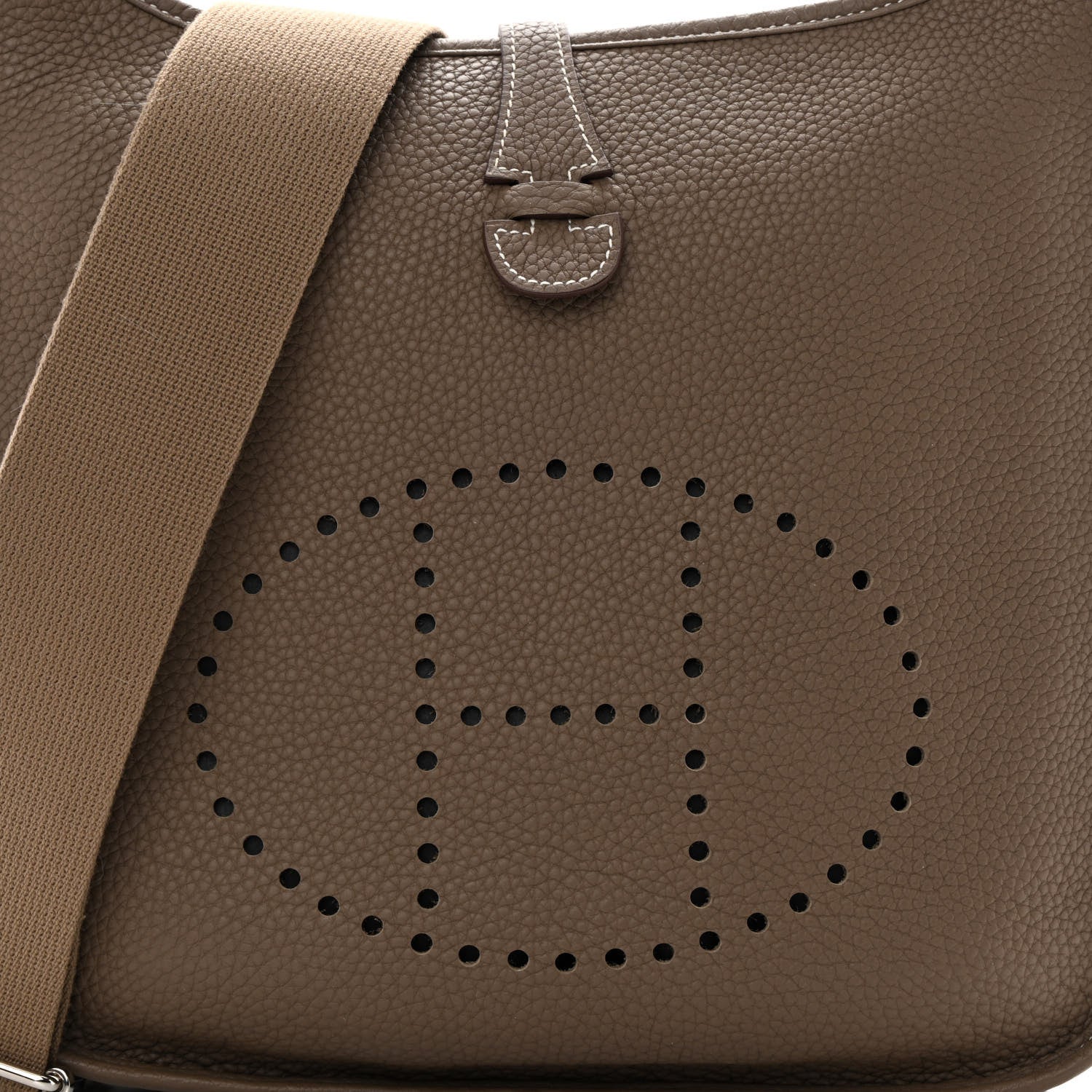 Hermes Taurillon Clemence Evelyne III PM Etoupe 7 of 13