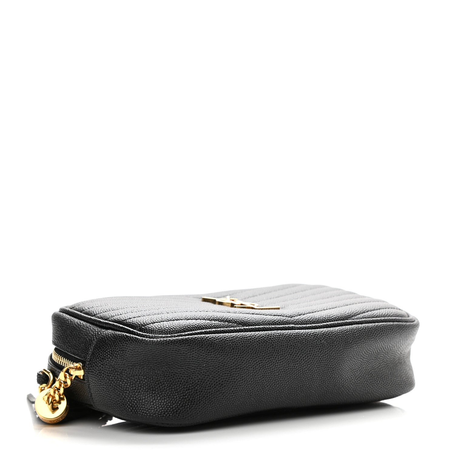 Saint Laurent Grain De Poudre Matelasse Monogram Mini Lou Camera Bag Black 4 of 8