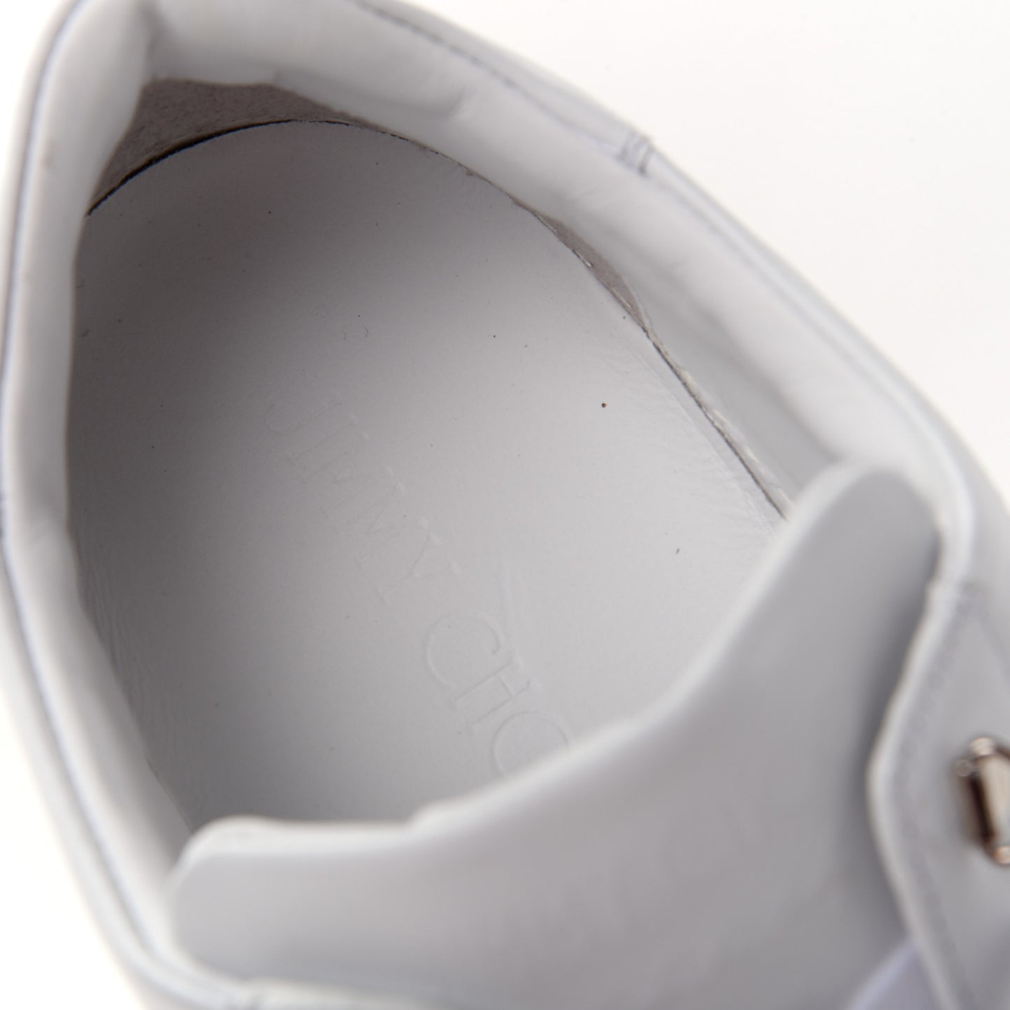 Calfskin Studded Mens Ace Sneakers 45 White Silver