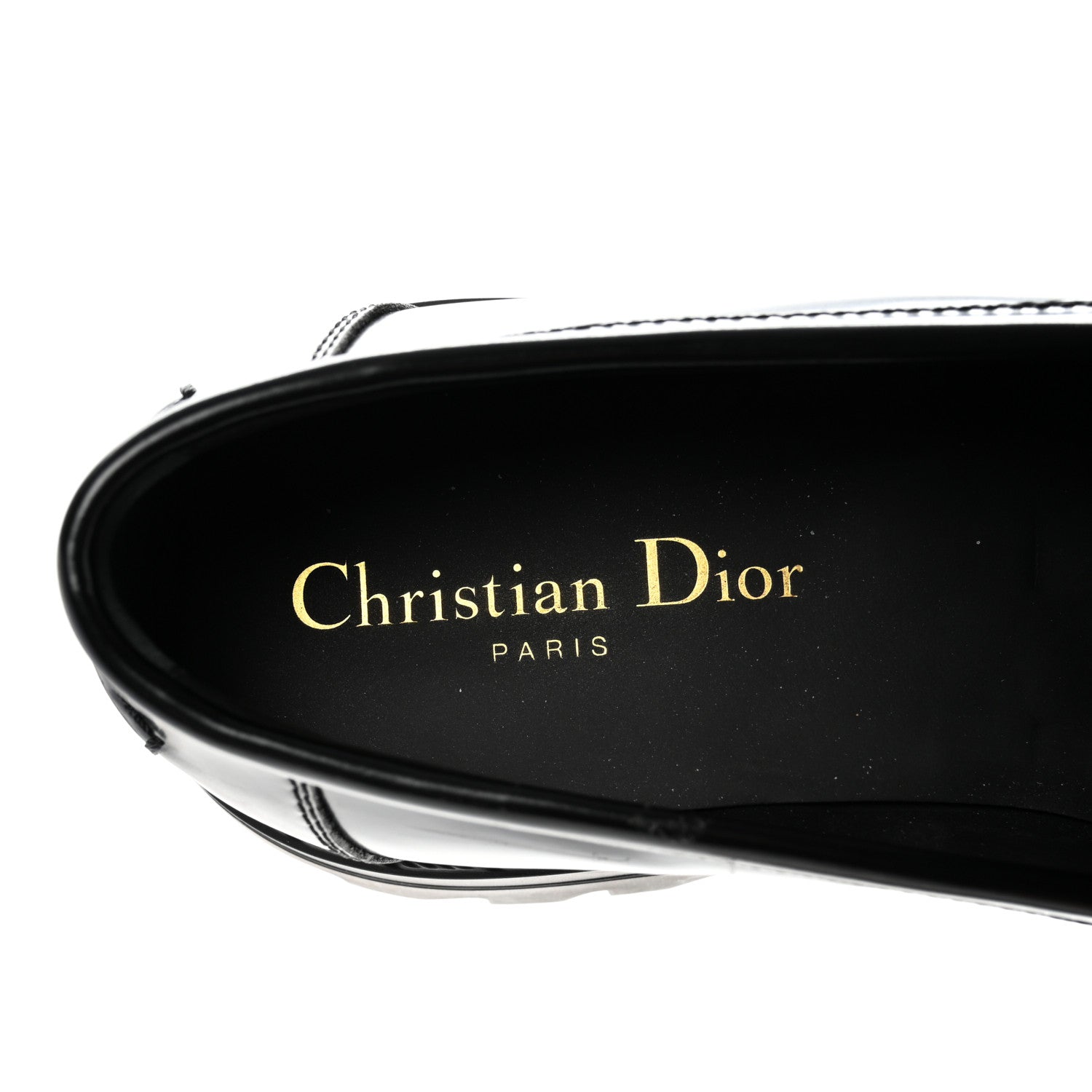 Christian Dior Brushed Calfskin Dior Code Lug Sole 15mm Loafers 37 Black 8 of 12