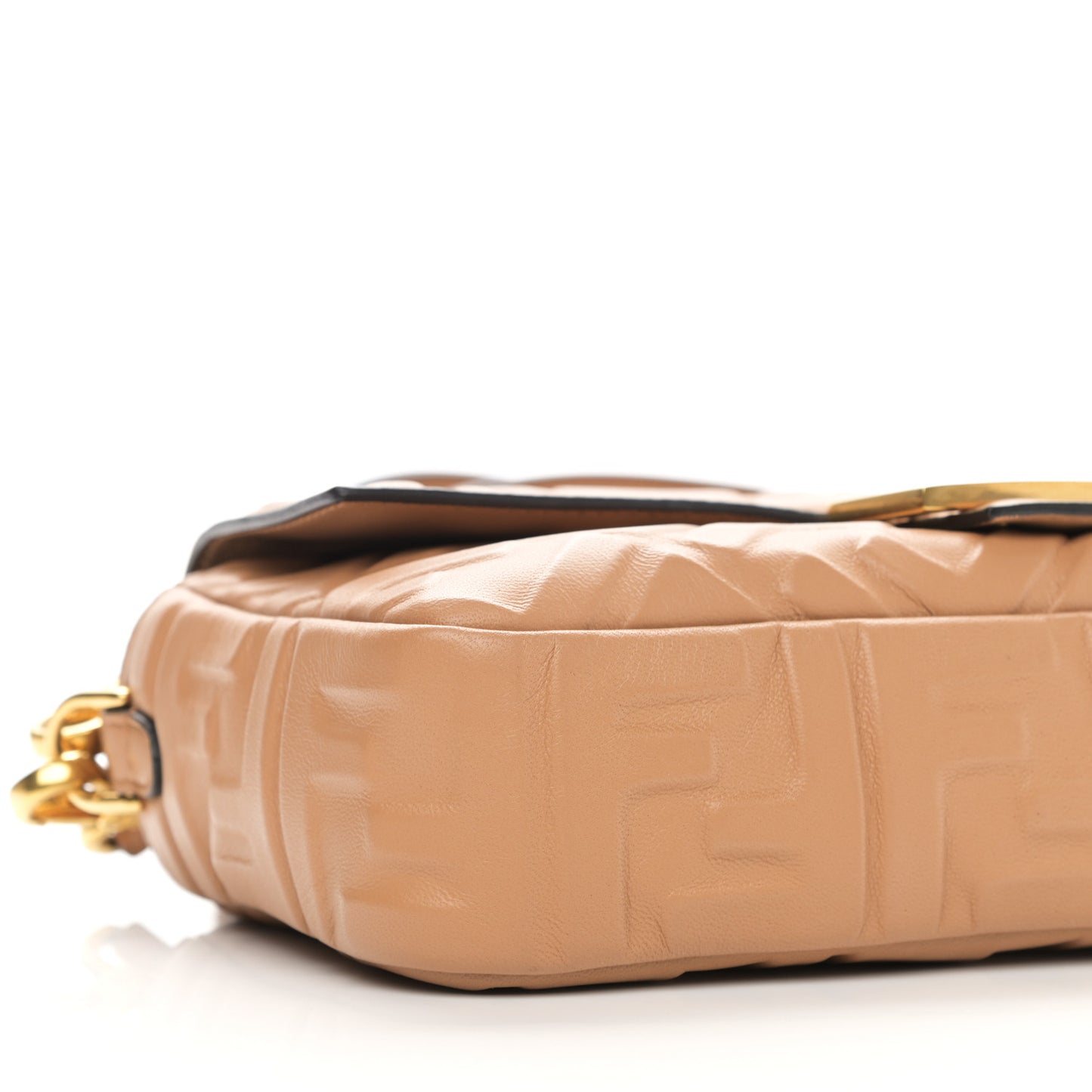 Nappa FF 1974 Embossed Baguette Miele Scuro