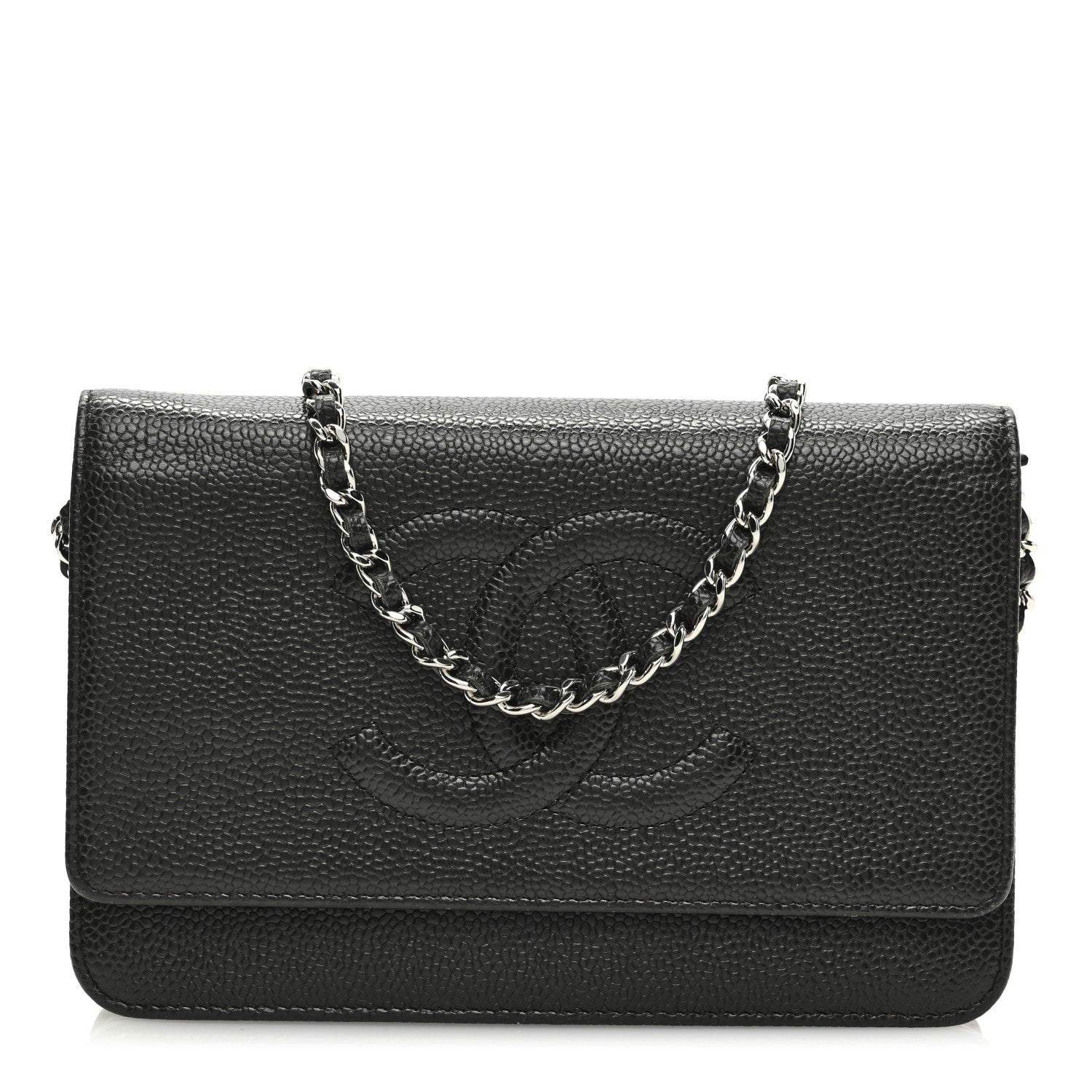 Chanel Caviar Timeless CC Wallet on Chain WOC Grey 1 of 11