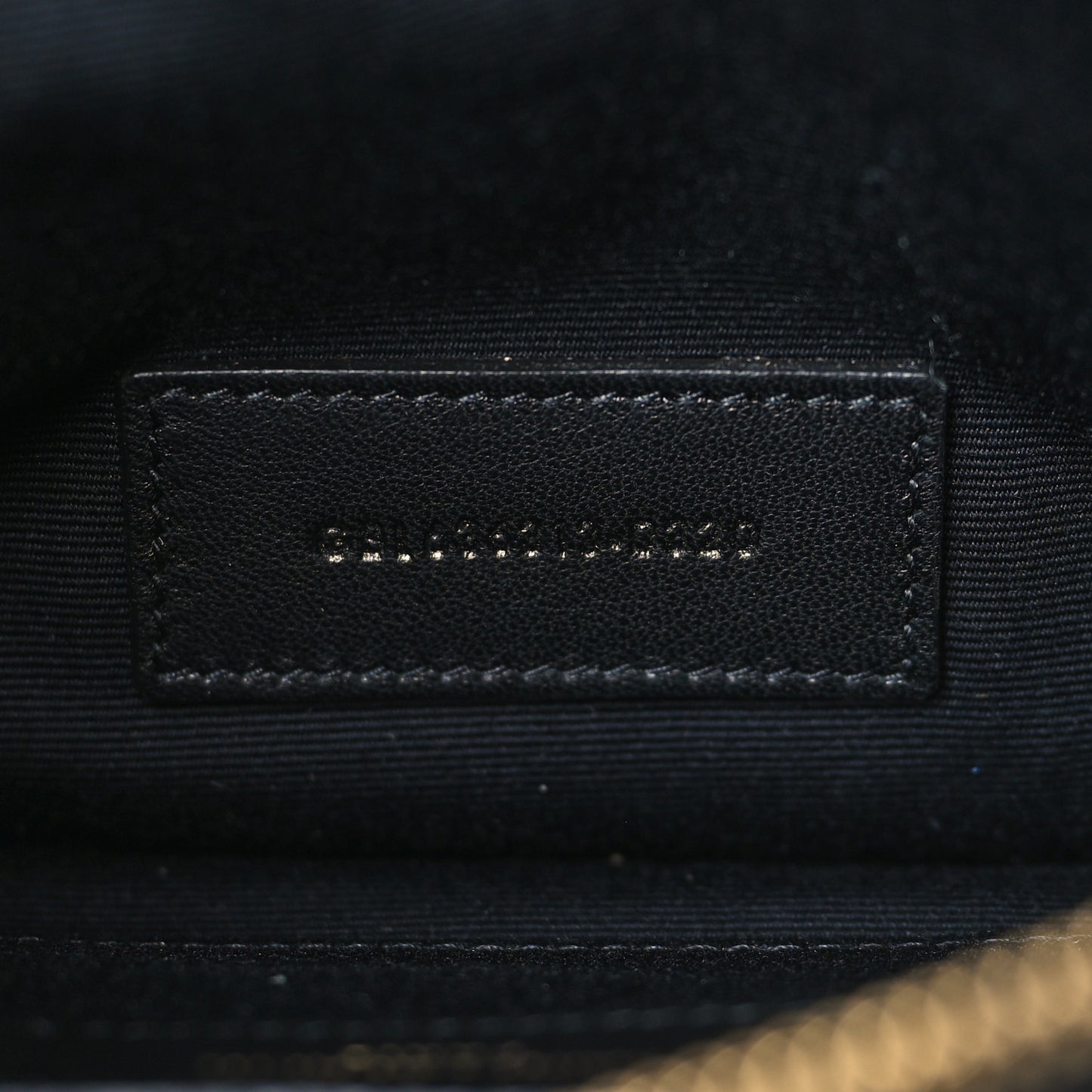Grain De Poudre Chevron Monogram Large Bill Pouch Black