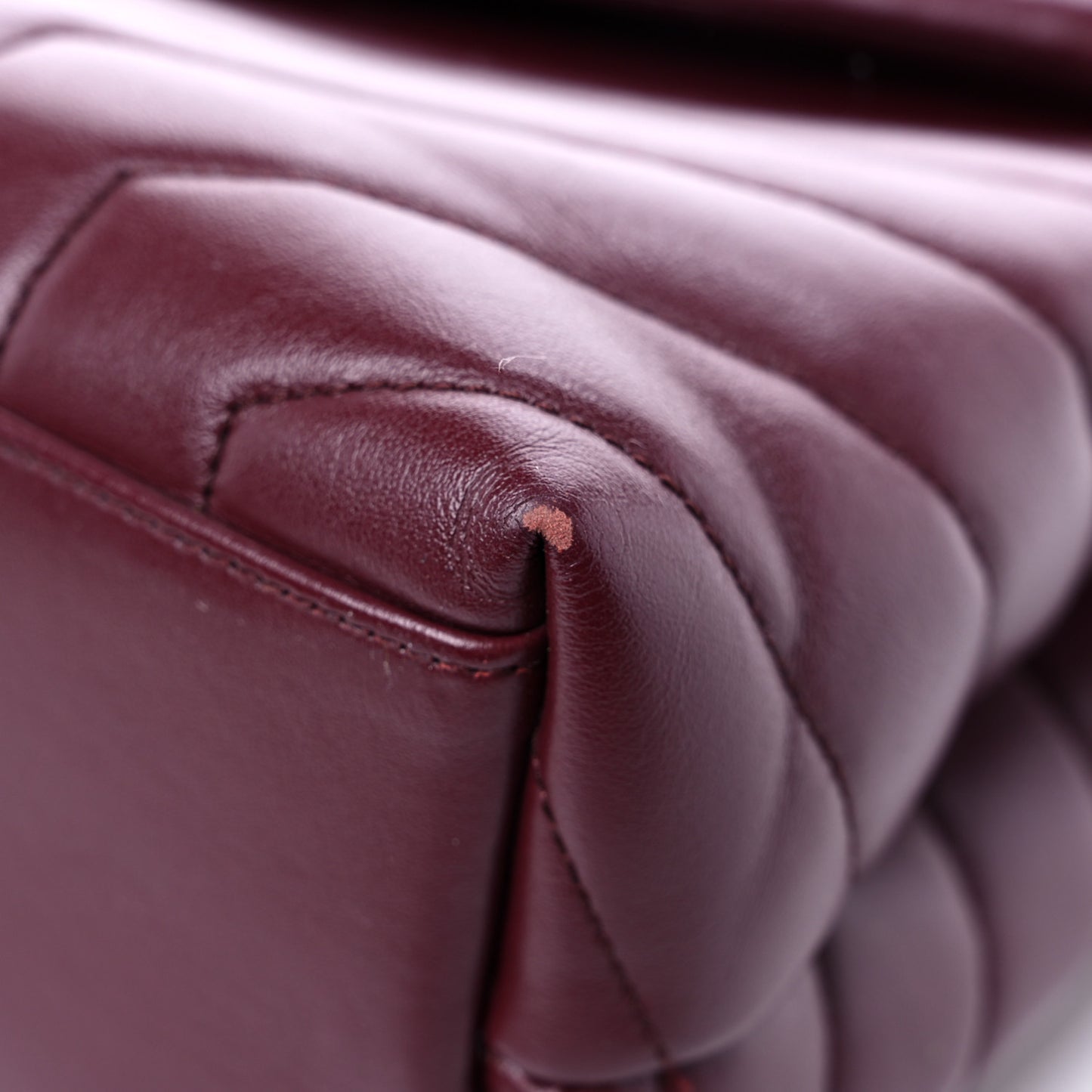 Calfskin Y Quilted Monogram Medium Loulou Chain Satchel Rouge Legion