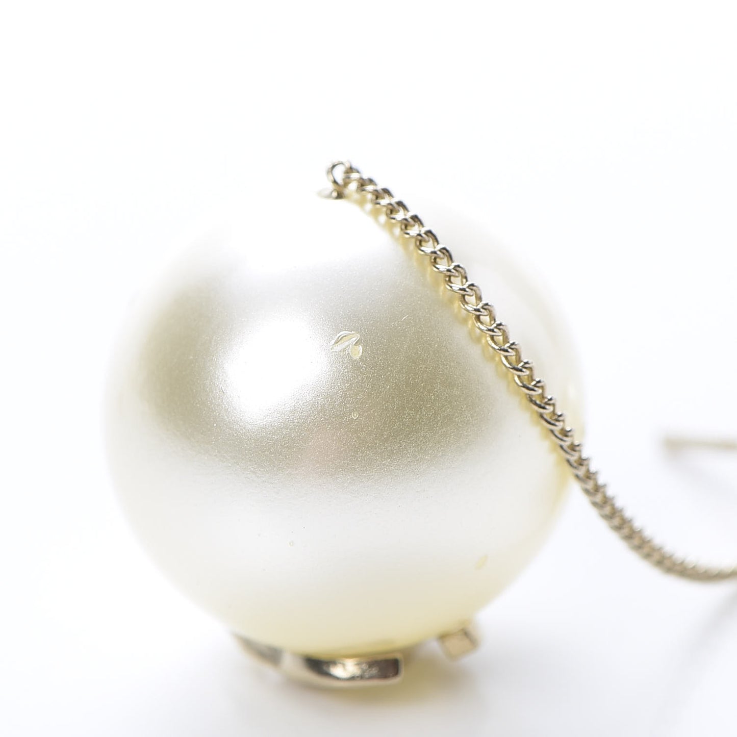 Pearl CC Drop Earrings Gold