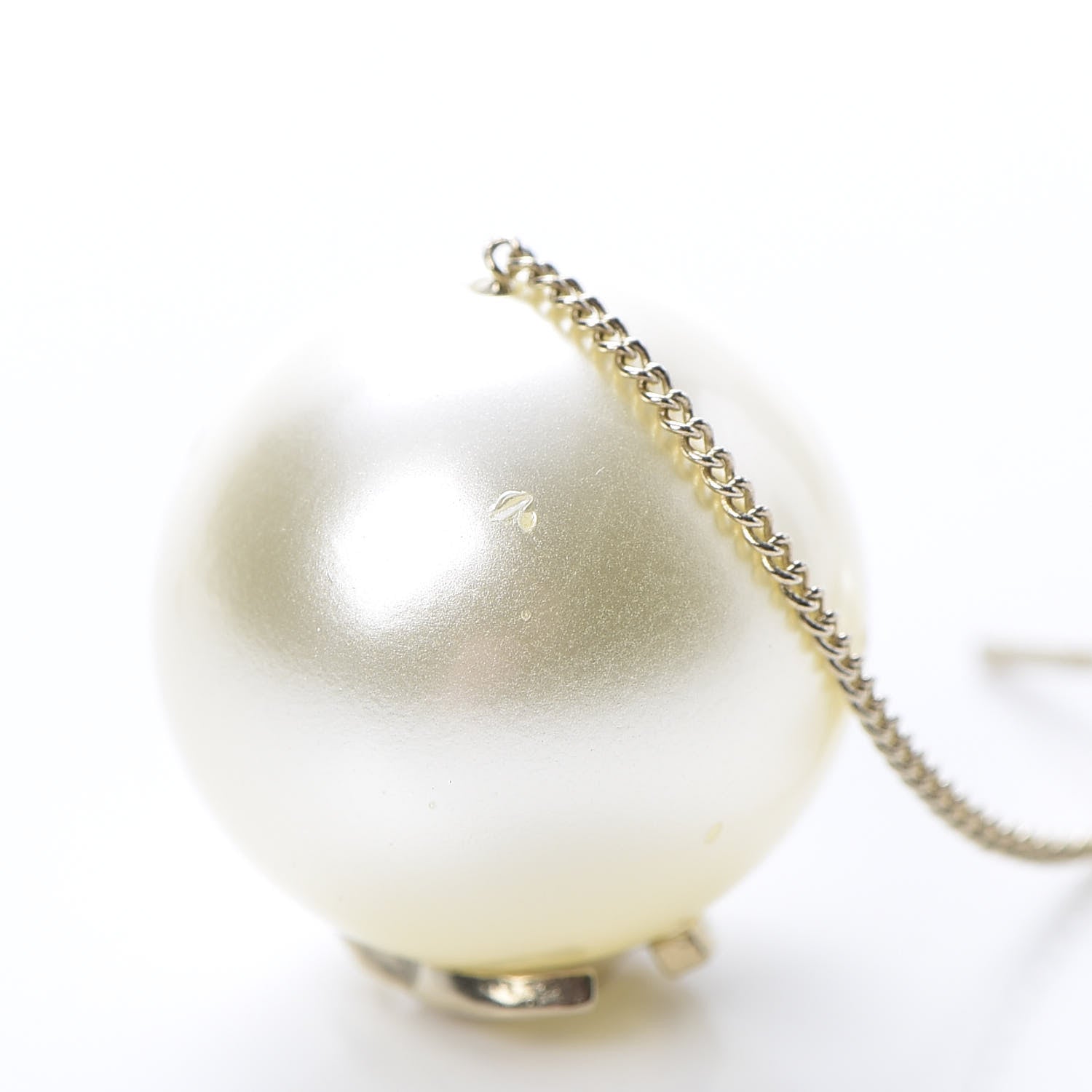 Chanel Pearl CC Drop Earrings Gold 5 of 6