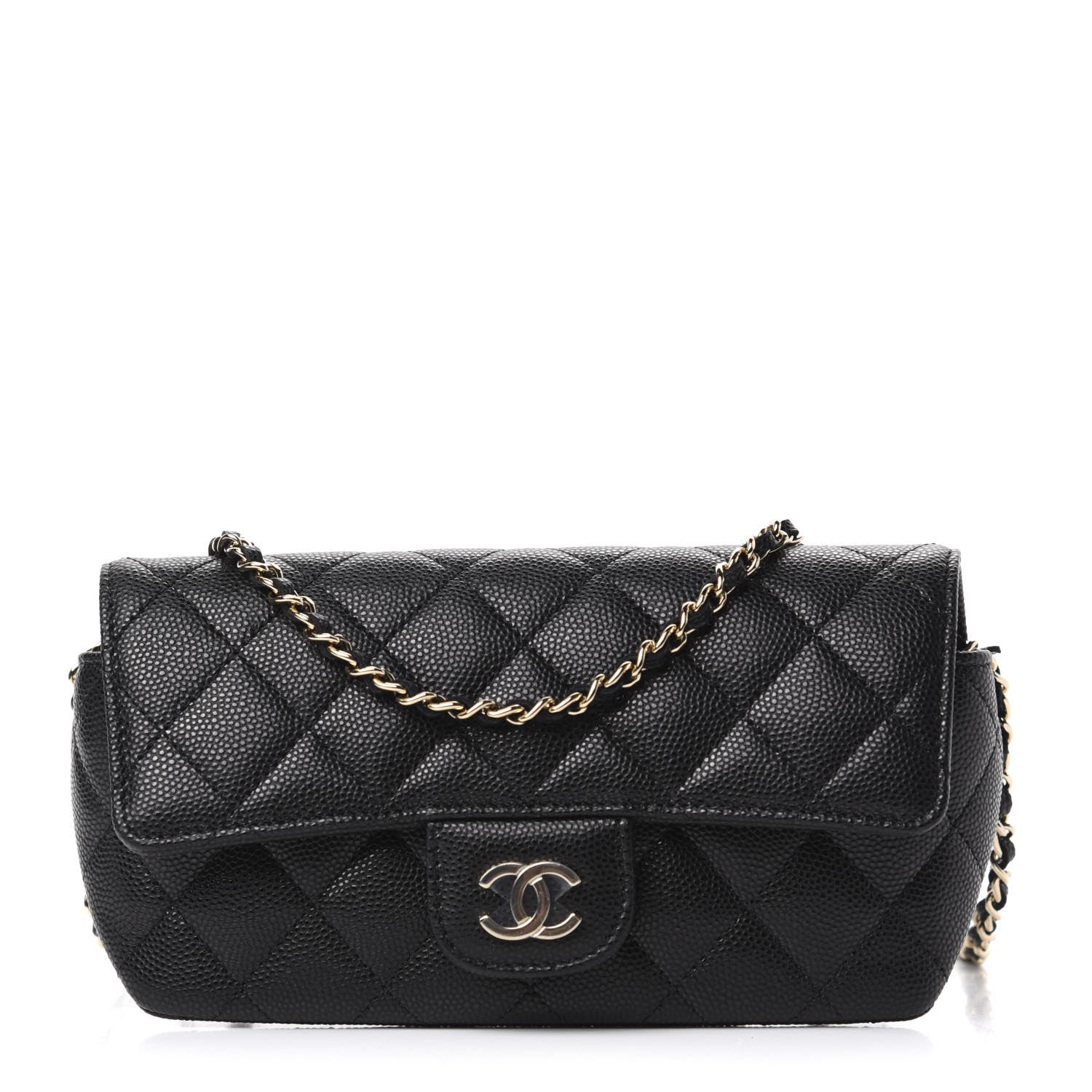 Chanel Caviar Quilted Glasses Case With Chain Black 1 of 9