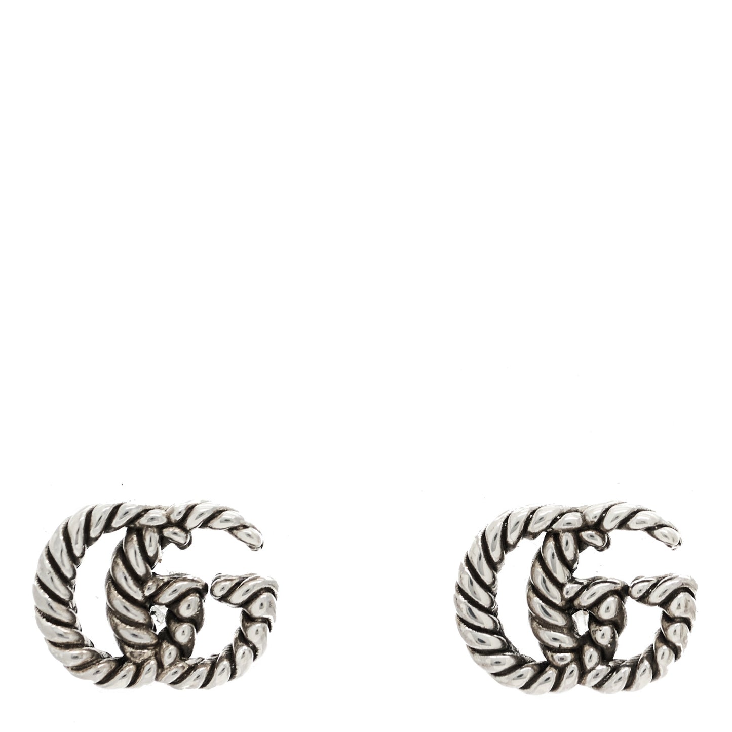 Sterling Silver Torchon Double G Earrings