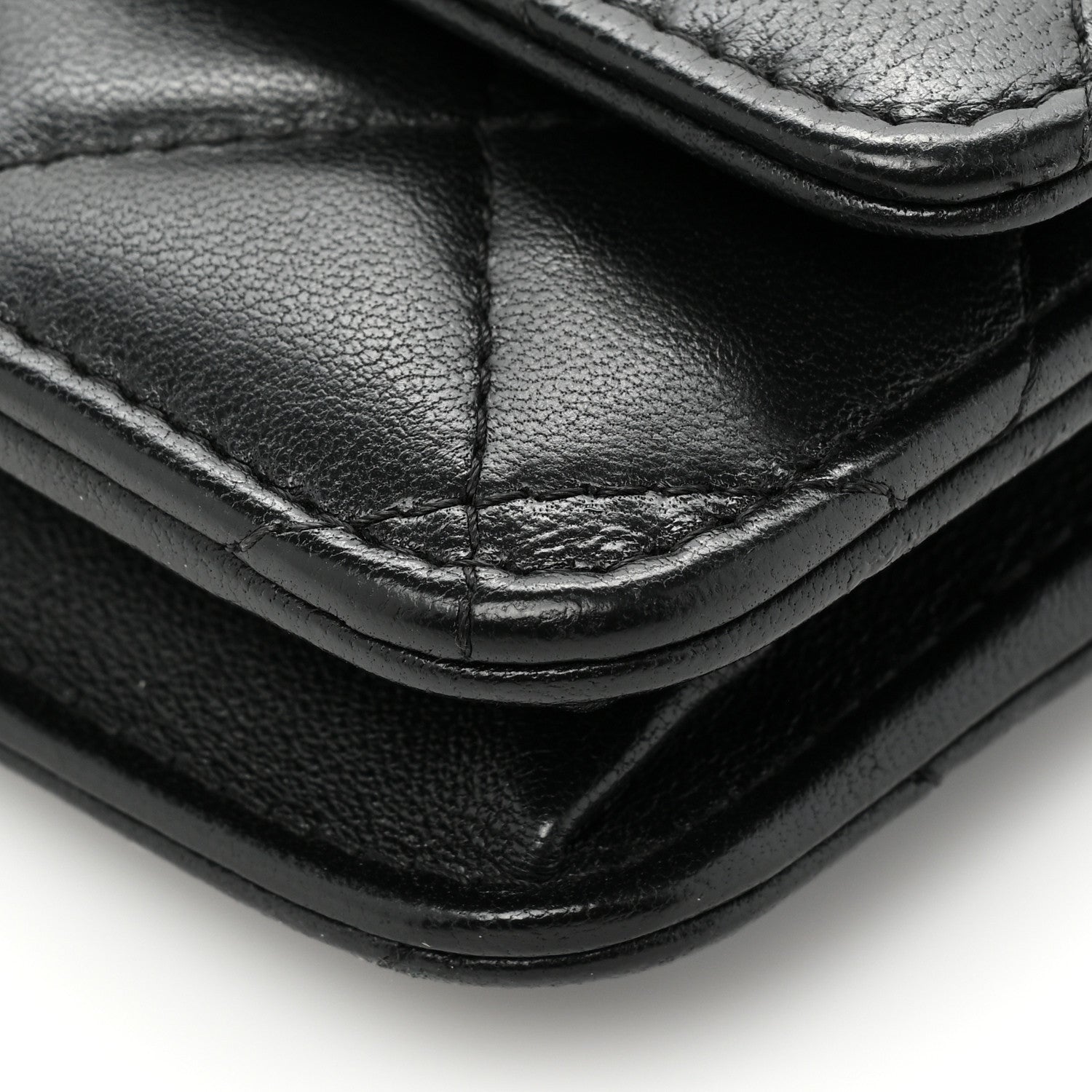 Chanel Lambskin Quilted Wallet On Chain WOC Black 13 of 16