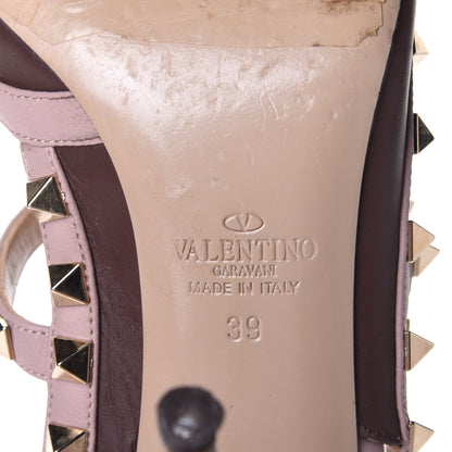 Valentino Garavani Nappa Rockstud Ankle Strap 100mm Pumps 39 Rubin Poudre 8 of 11