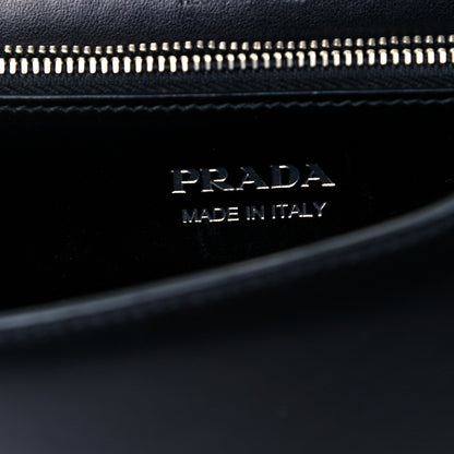 Prada City Calfskin Comic Print Studded Elektra Shoulder Bag Topaz Black 5 of 7