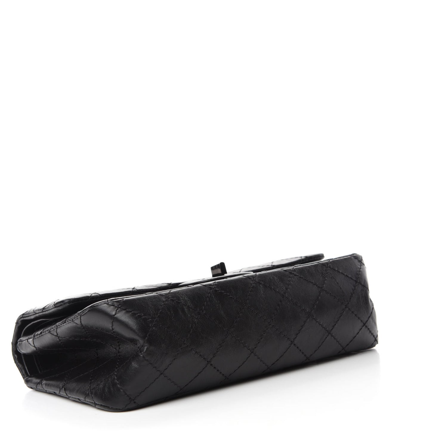 Aged Calfskin Quilted 2.55 Reissue 225 Flap So Black