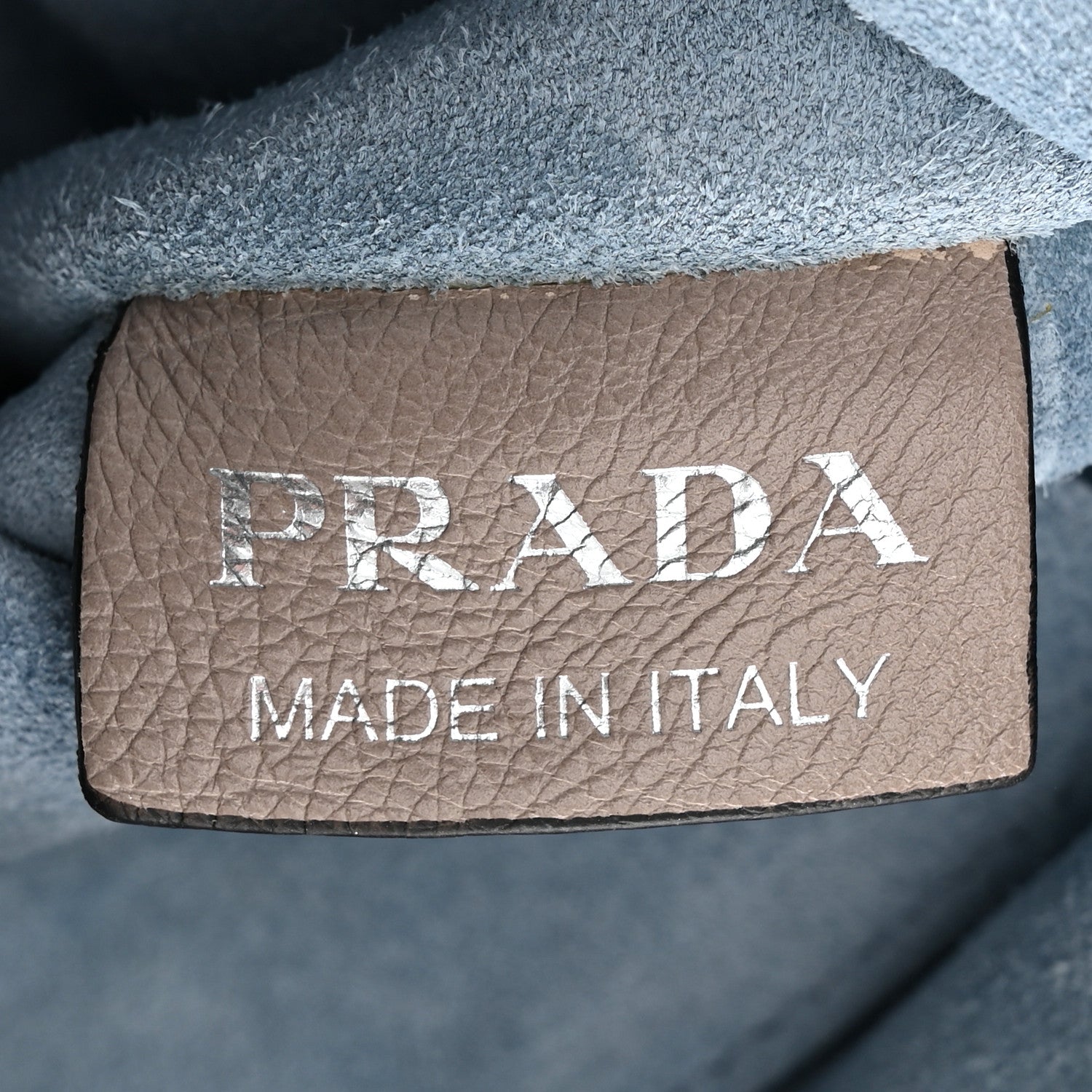 Prada Glace Calf Etiquette Double Zip Crossbody Bag Pomice Astrale 8 of 13