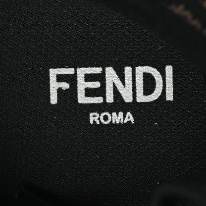 Fendi Fabric FF Micro-Perforated Rise Low Top Sneakers 36.5 Tobacco Black 9 of 12