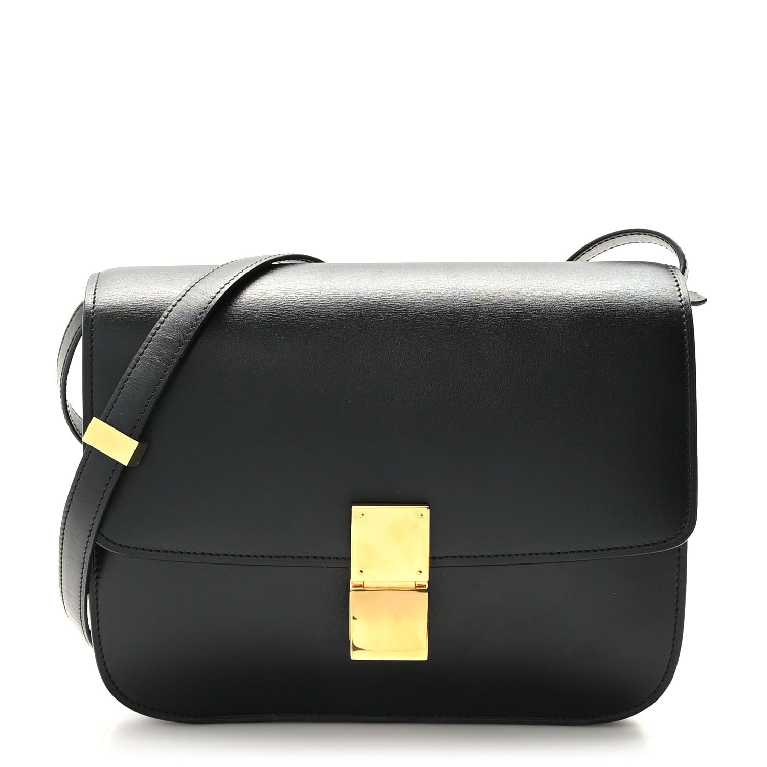 Celine Box Calfskin Medium Classic Box Flap Bag Black 1 of 8
