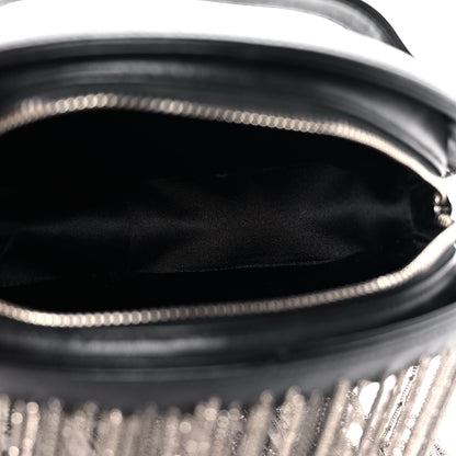 Chanel Lambskin Chain Fringe Round Clutch With Chain Black 5 of 15