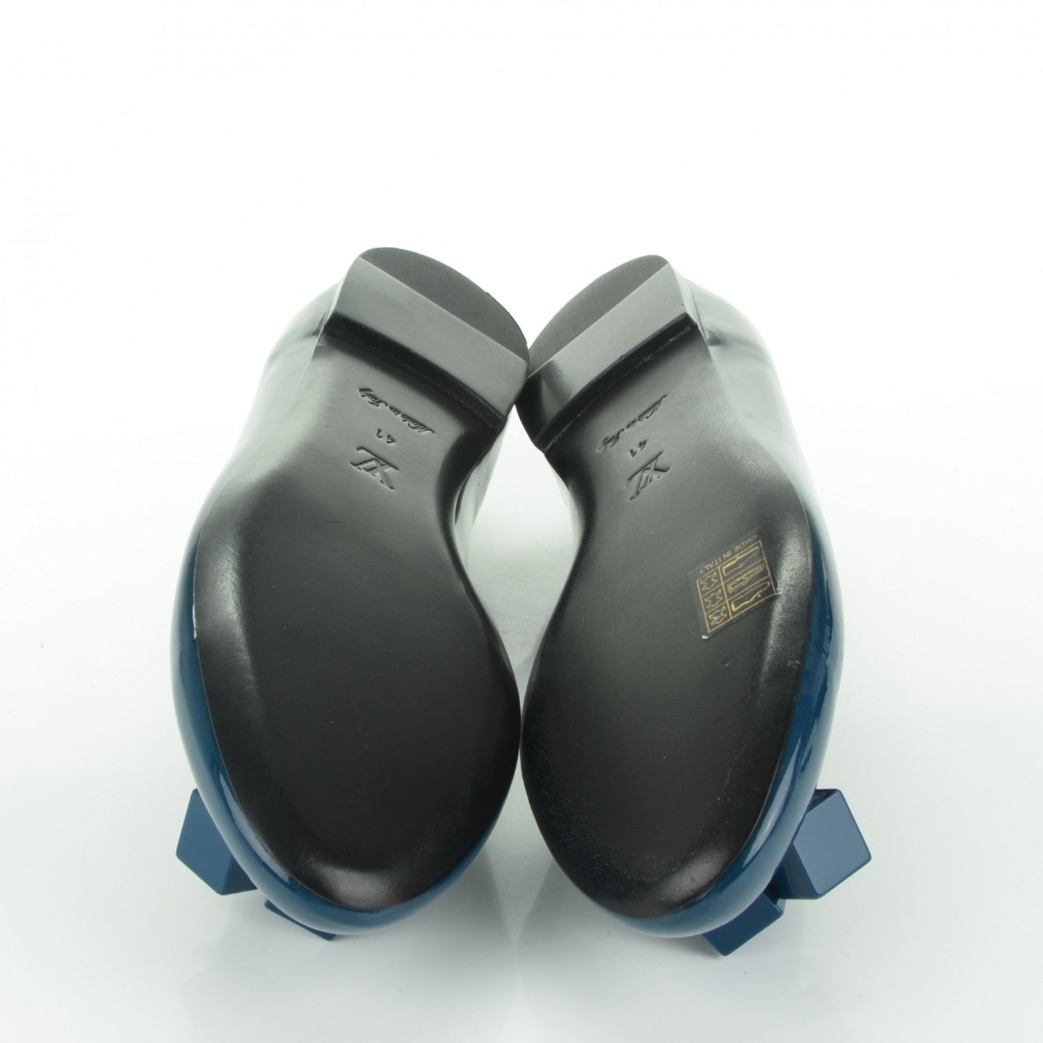 Louis Vuitton Patent Calfskin Gossip Ballerina Flats 41 Blue 5 of 8