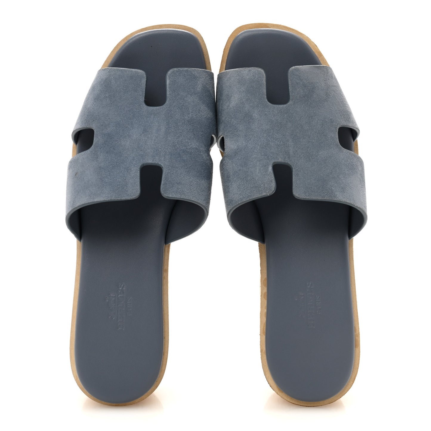 Suede Goatskin Cork Eze 30 Sandals 37 Bleu Grignon