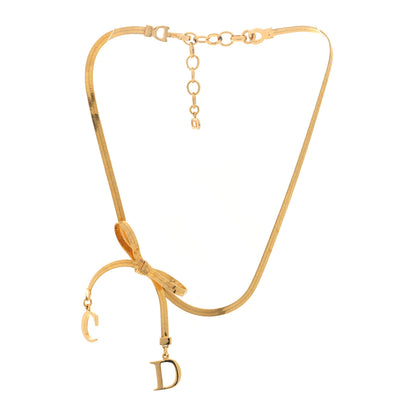 Christian Dior Bow CD Necklace Gold 3 of 5