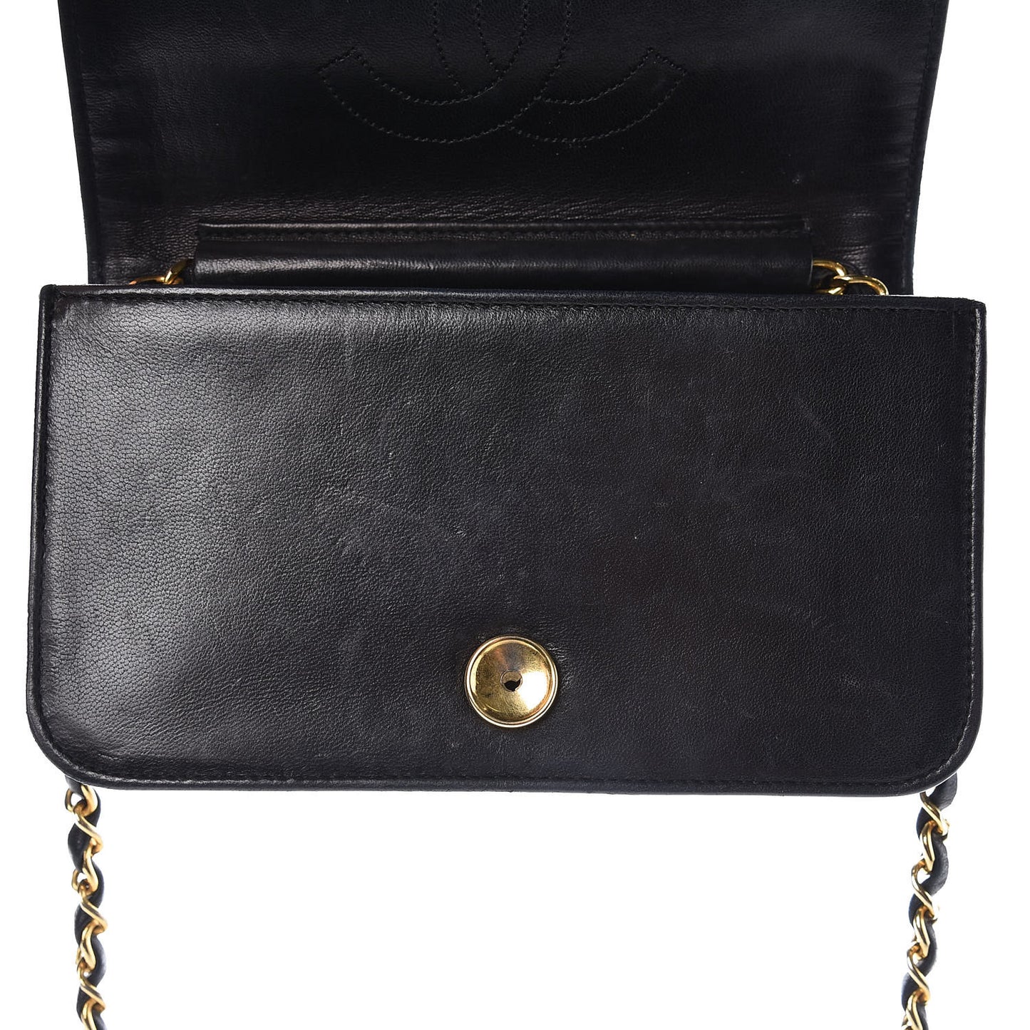 Lambskin Quilted Mini Flap Black