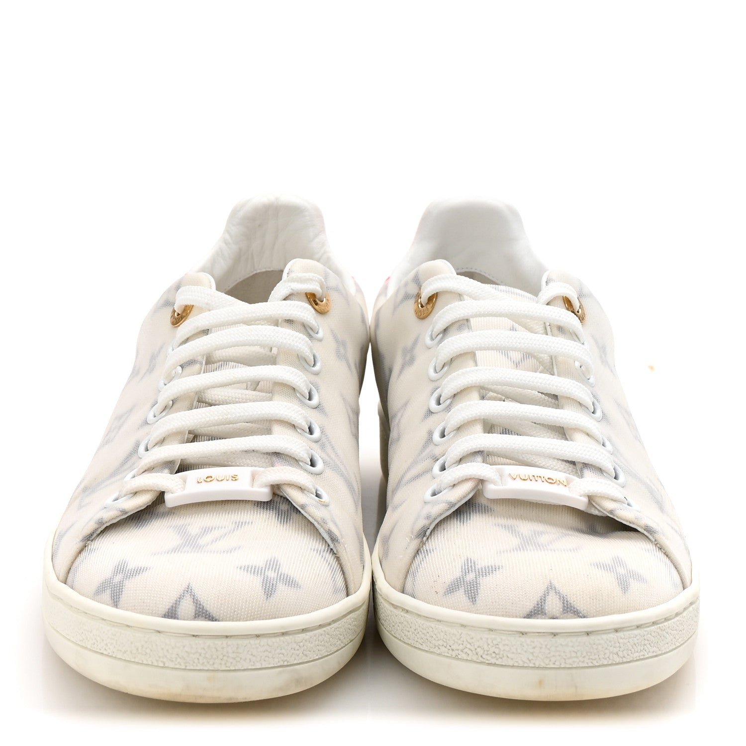 Louis Vuitton Technical Fabric Calfskin Monogram Frontrow Sneakers 39 Pink 3 of 10