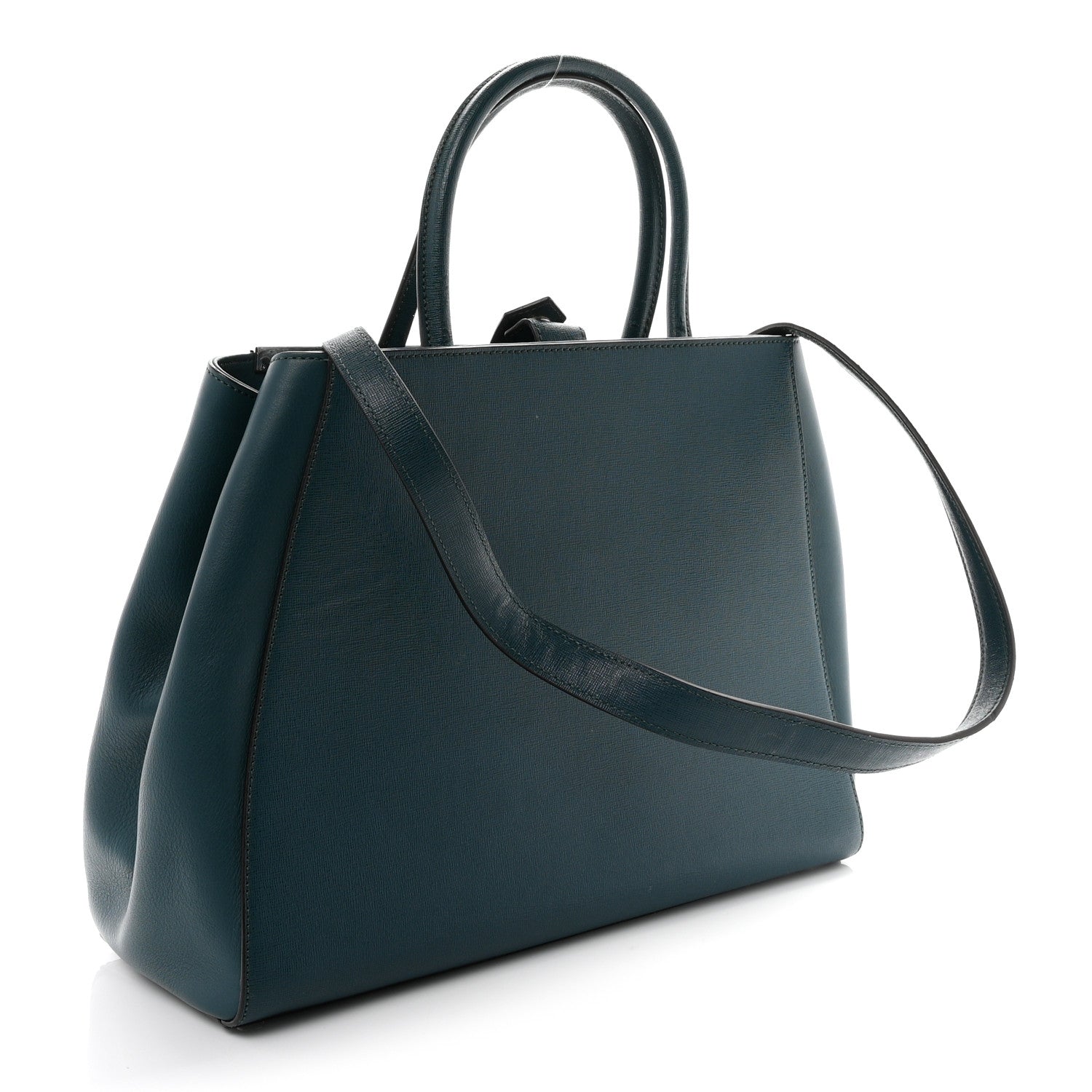 Fendi Vitello Elite Regular 2Jours Tote Oceano 3 of 12
