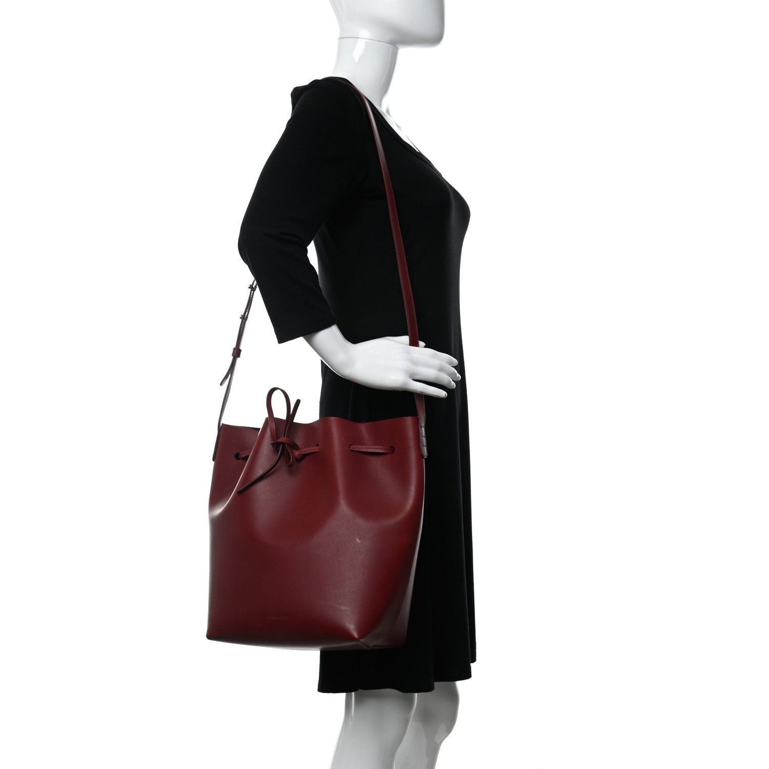 Mansur Gavriel Calfskin Bucket Bag Bordeaux 2 of 11