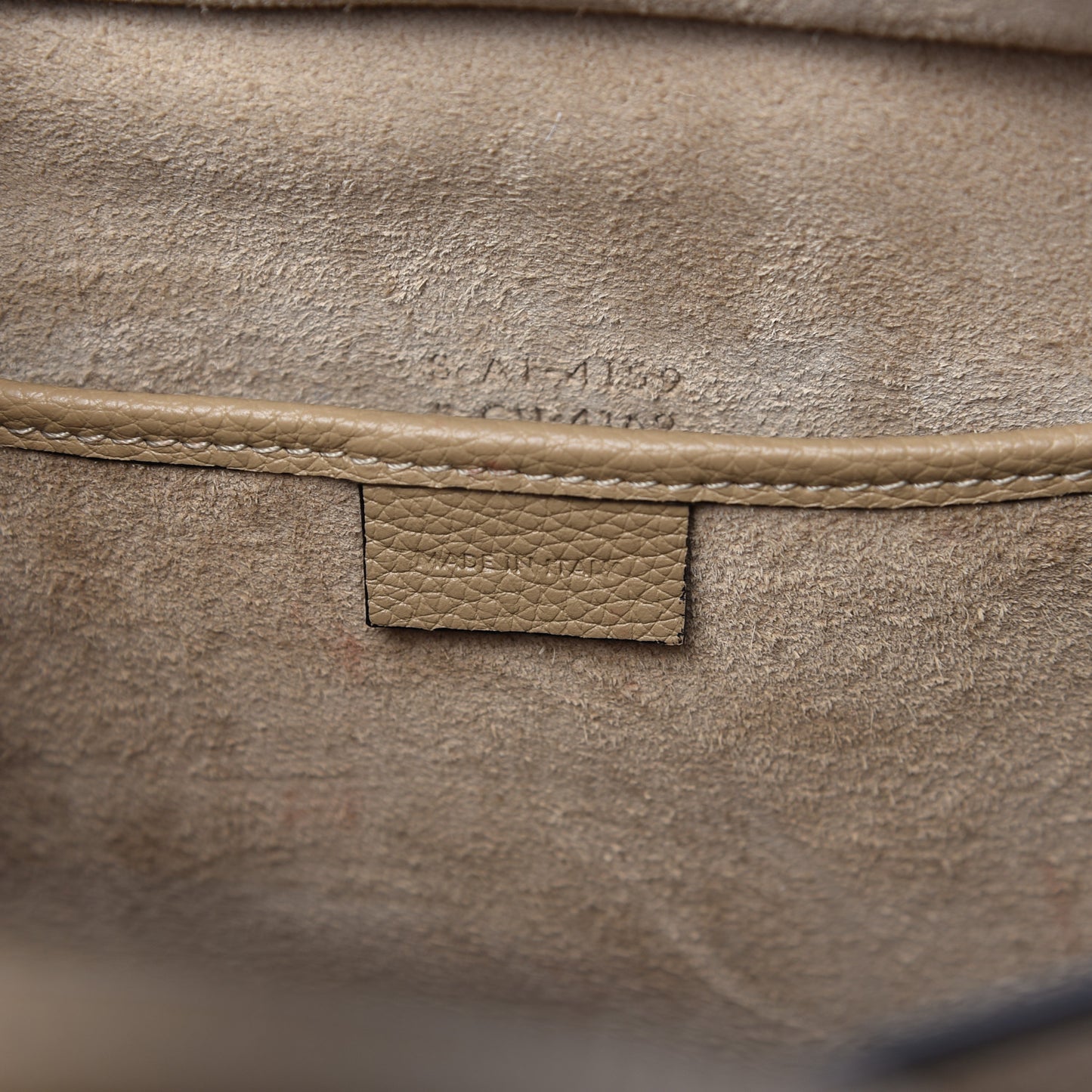 Drummed Calfskin Nano Luggage Dune
