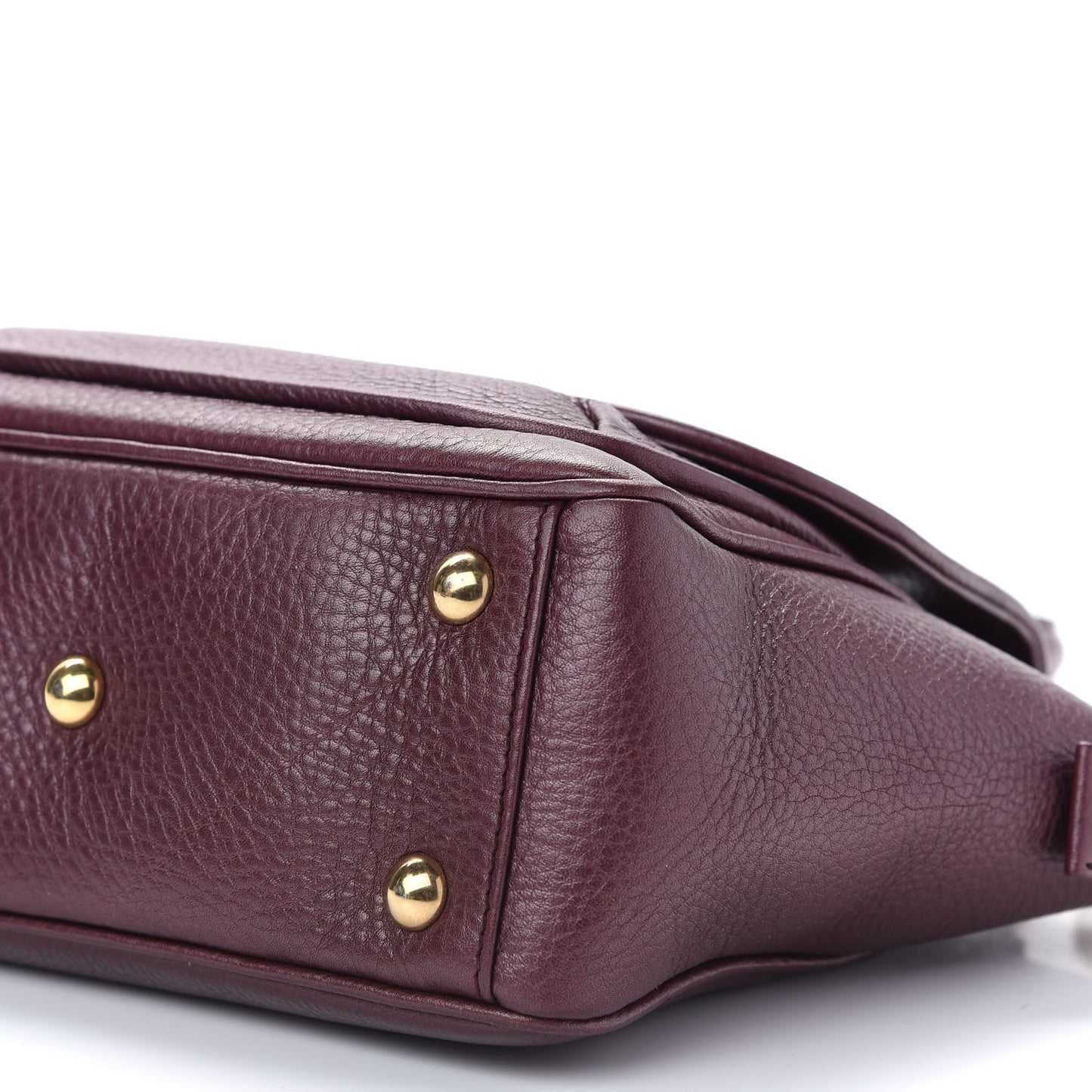 Pebbled Calfskin Small 1973 Top Handle Satchel Burgundy