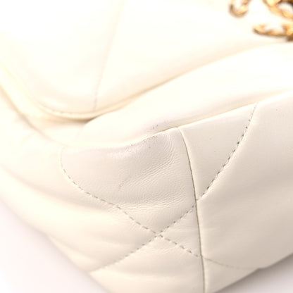 Chanel Lambskin Quilted Medium Chanel 19 Flap White 8 of 14