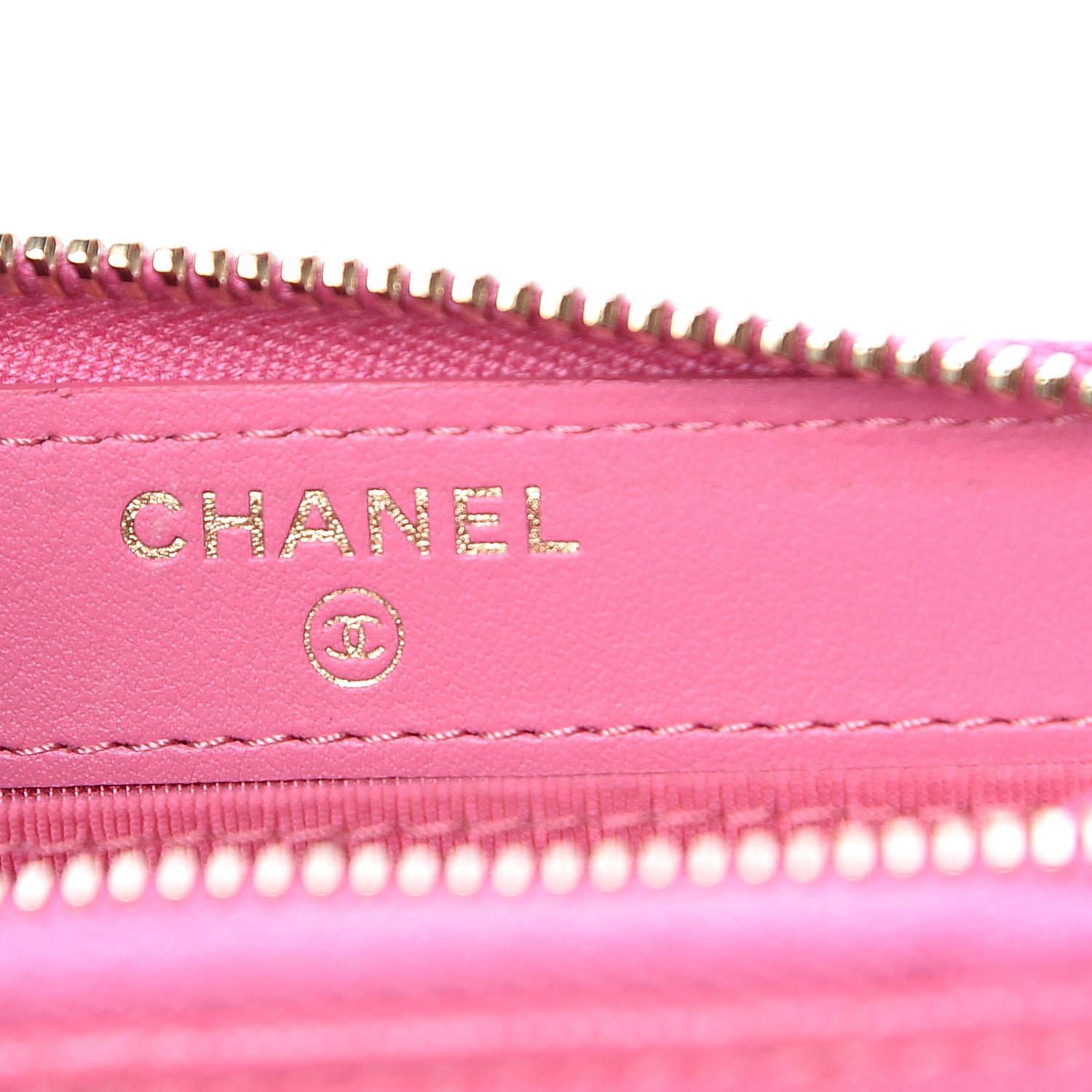 Chanel Caviar Quilted Zip Coin Purse Pink 6 of 9