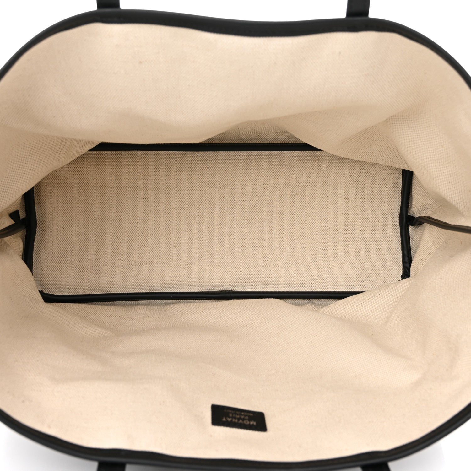 Moynat Grained Calfskin Canvas 1920 Oh! Tote Ruban MM Carbon Silver 5 of 11