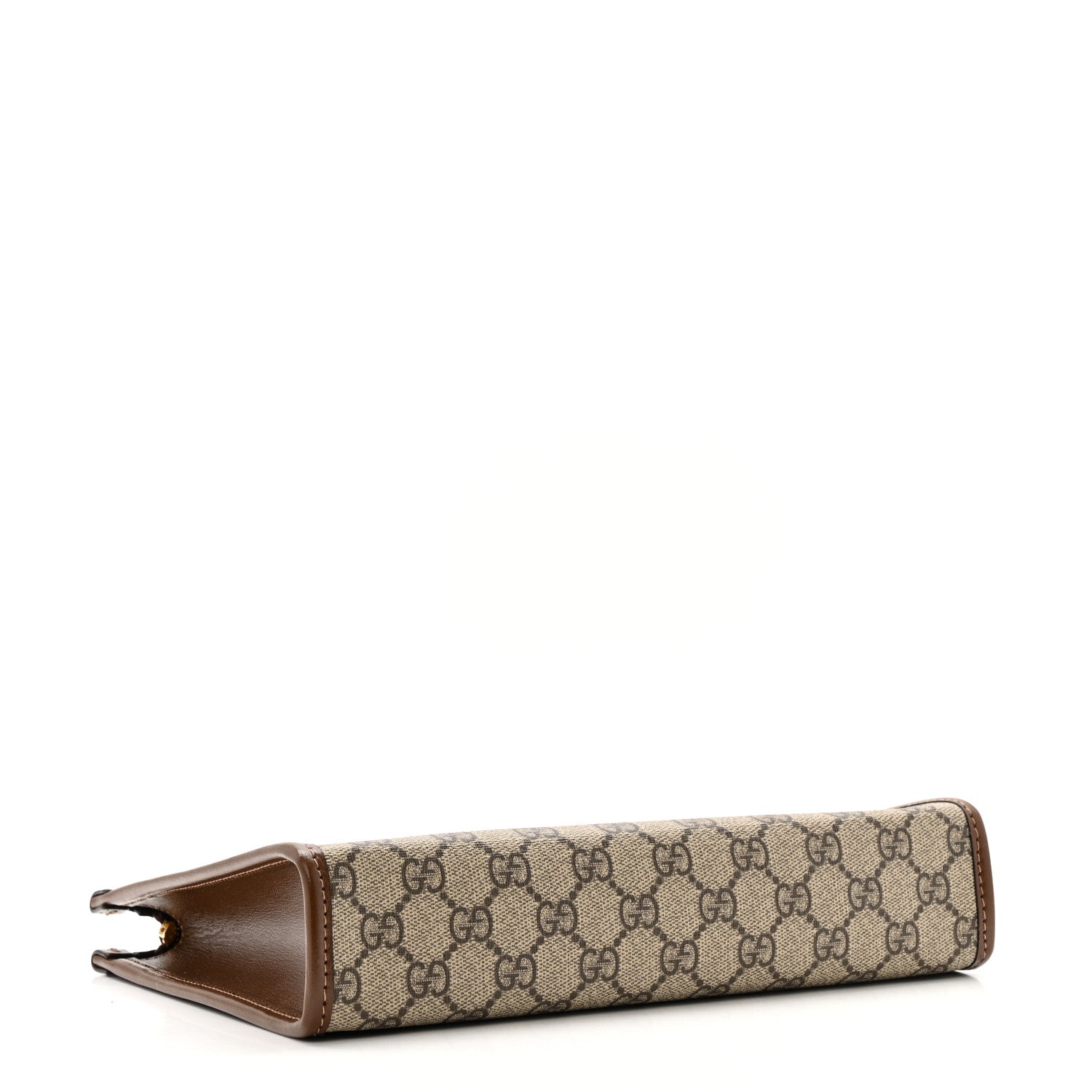 Gucci GG Supreme Monogram Azalea Calfskin Retro Interlocking G Beauty Case Beige Ebony Brown Sugar 4 of 8