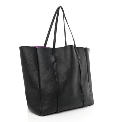 Balenciaga Veau Baltimore Double Sided Medium Everyday Tote Black Purple 4 of 16