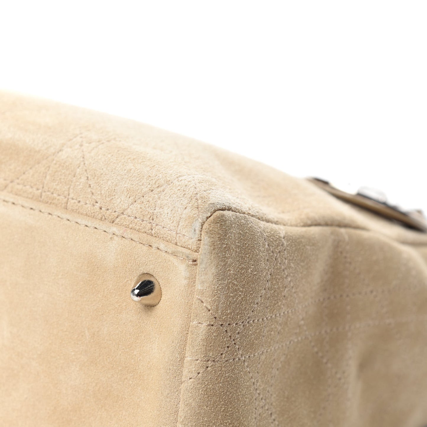 Suede Cannage Medium Lady Dior Beige