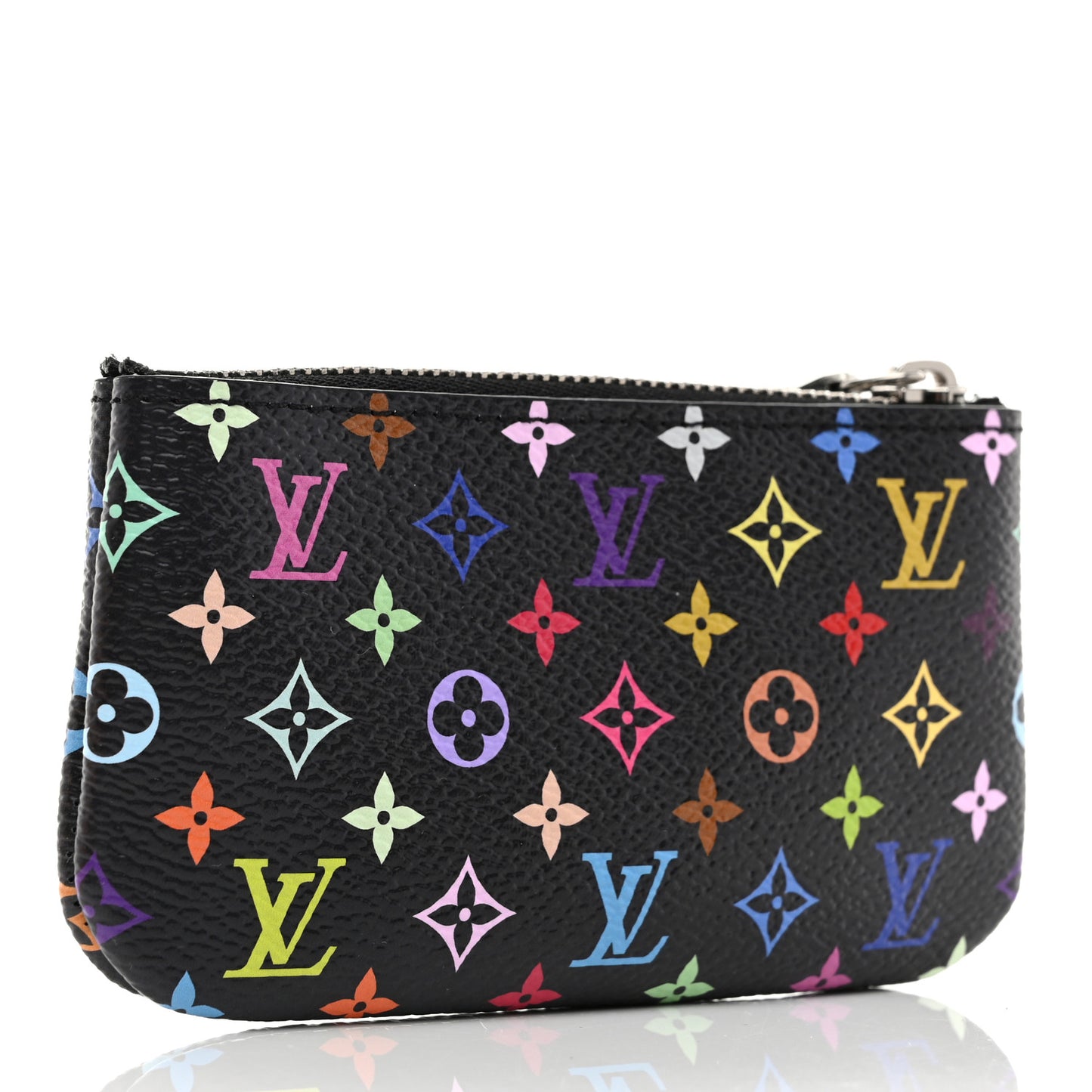 LV X TM Monogram Multicolor Key Pouch Black
