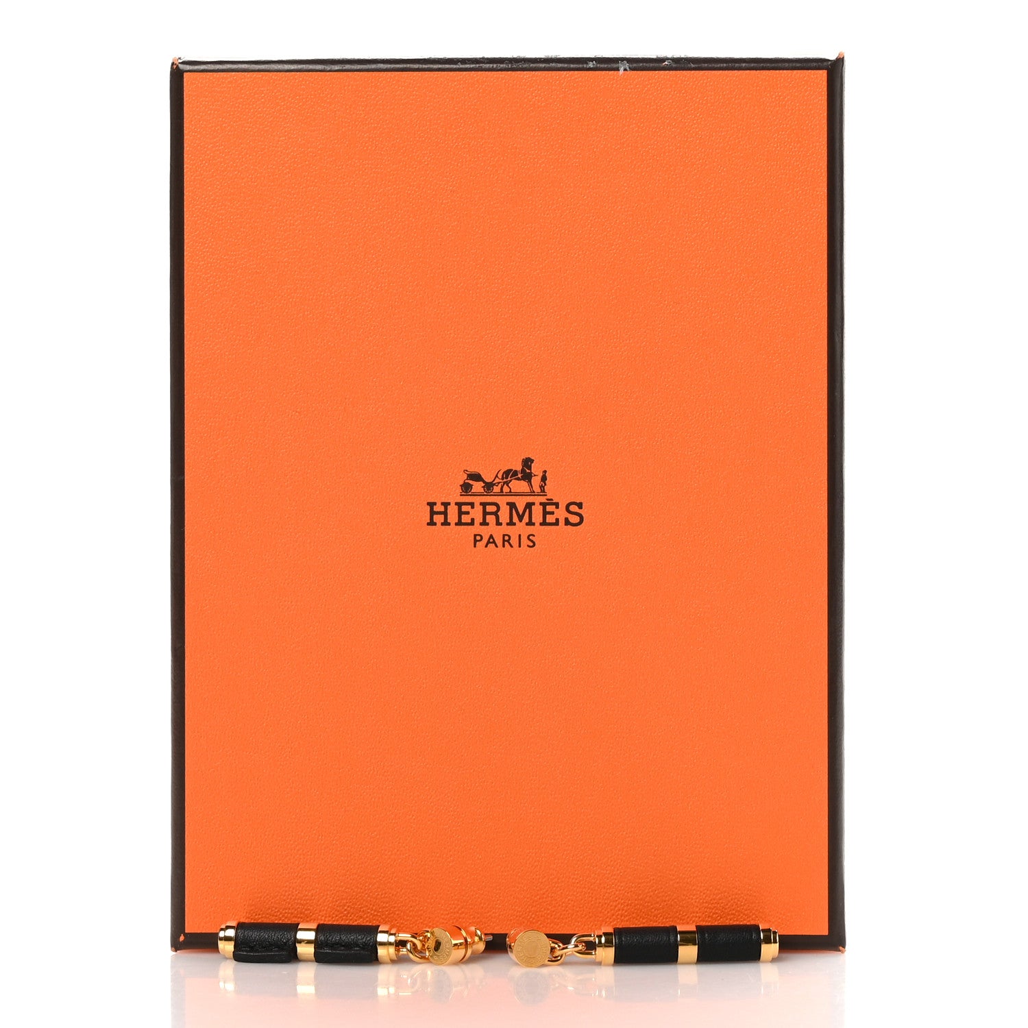 Hermes Swift PM Charniere Earrings Black 5 of 5