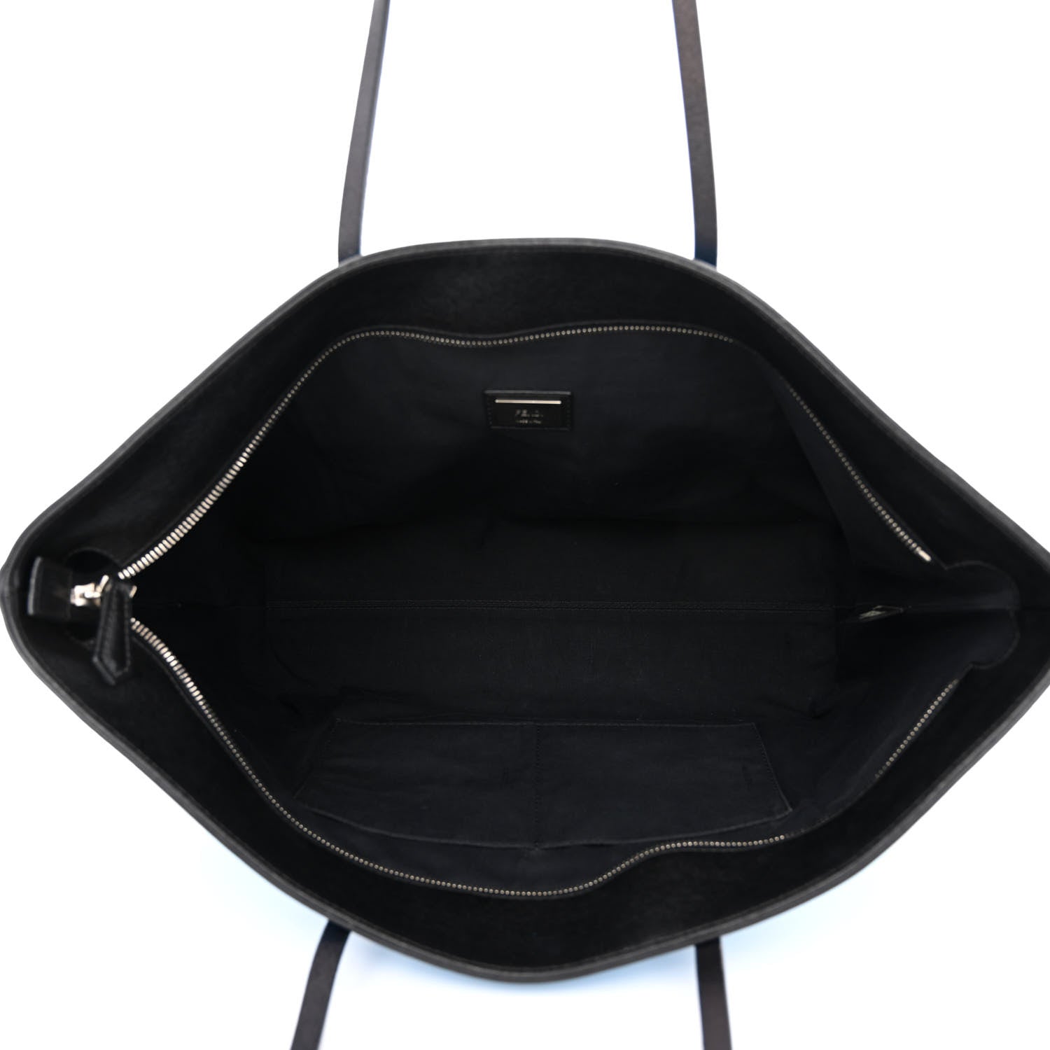 Fendi Vitello Elite Cuoio Monster Buggies Medium Roll Tote Blue Royal Black 5 of 11