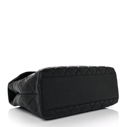 Chanel Caviar Quilted Jumbo Kelly Flap Black 4 of 13