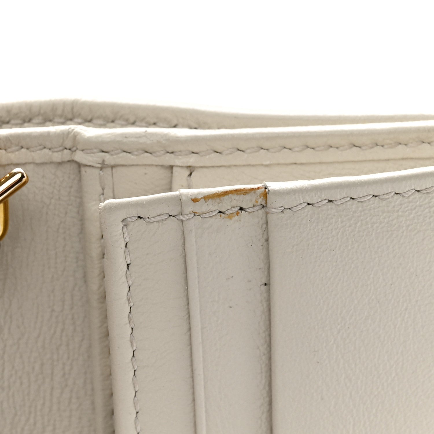Gucci Calfskin Web Rajah Chain Card Case Wallet White 8 of 10